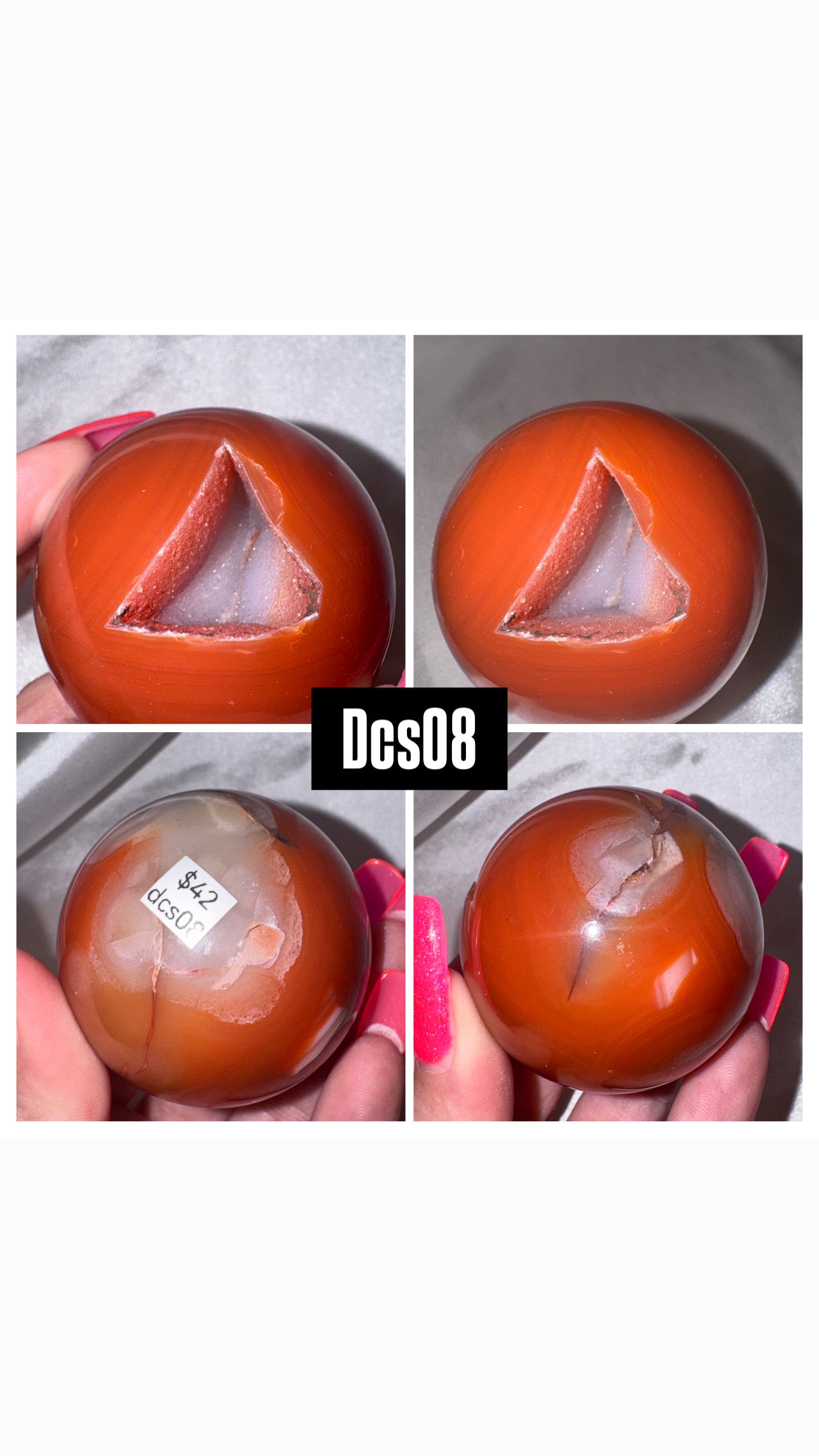 Druzy Carnelian Sphere