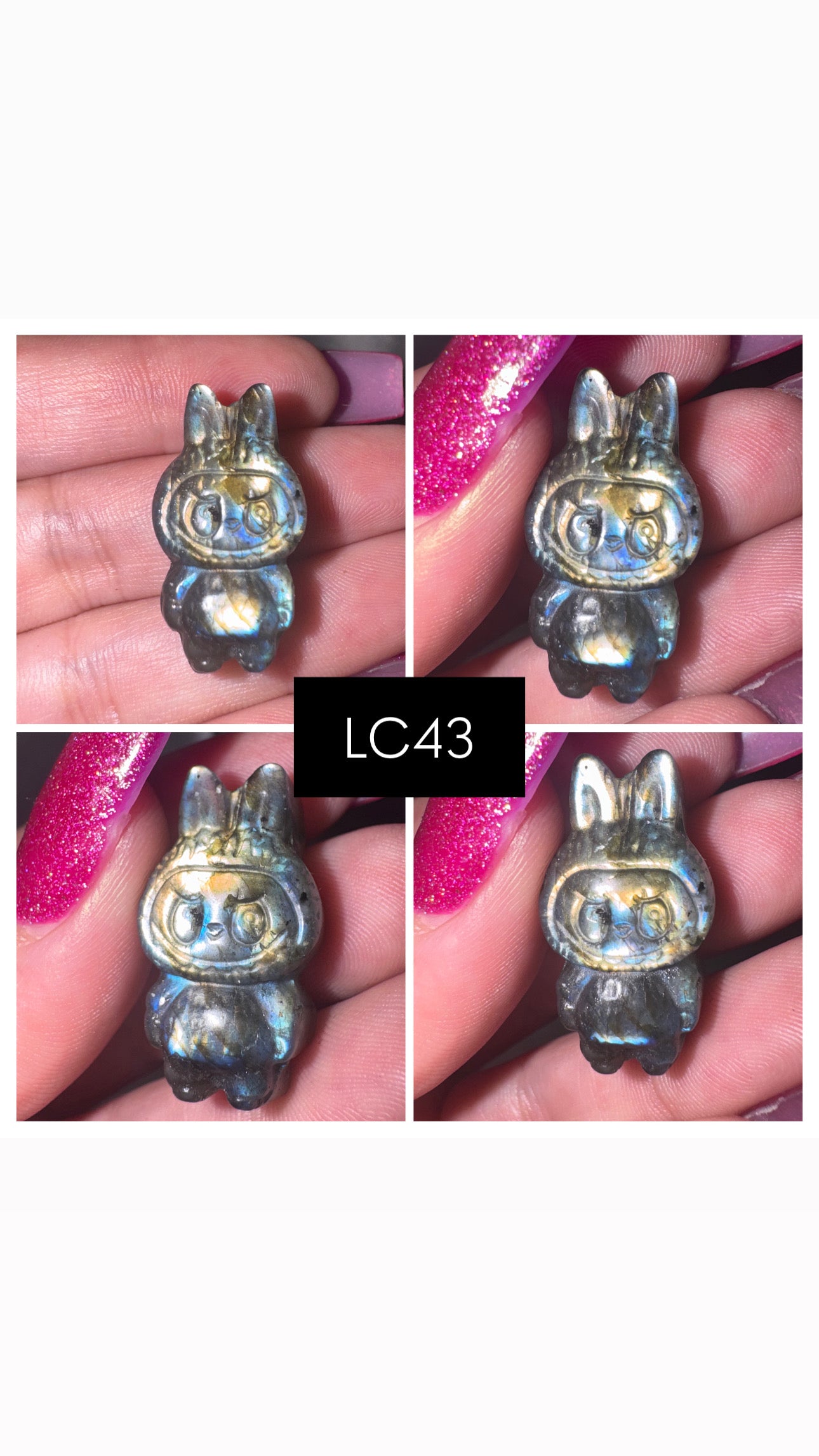 Labradorite Labubu Carving