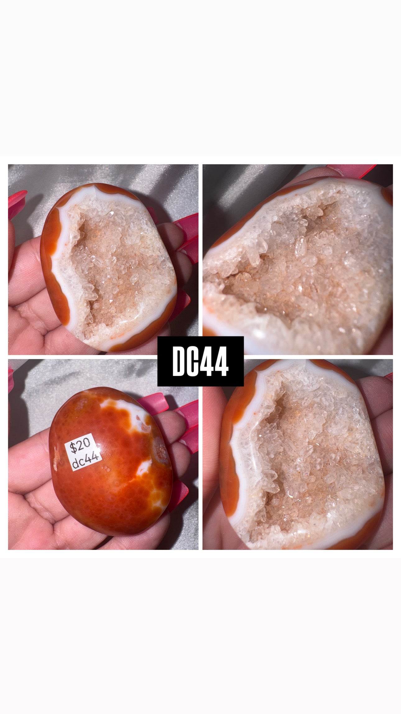 Druzy Carnelian Heart/Palmstone