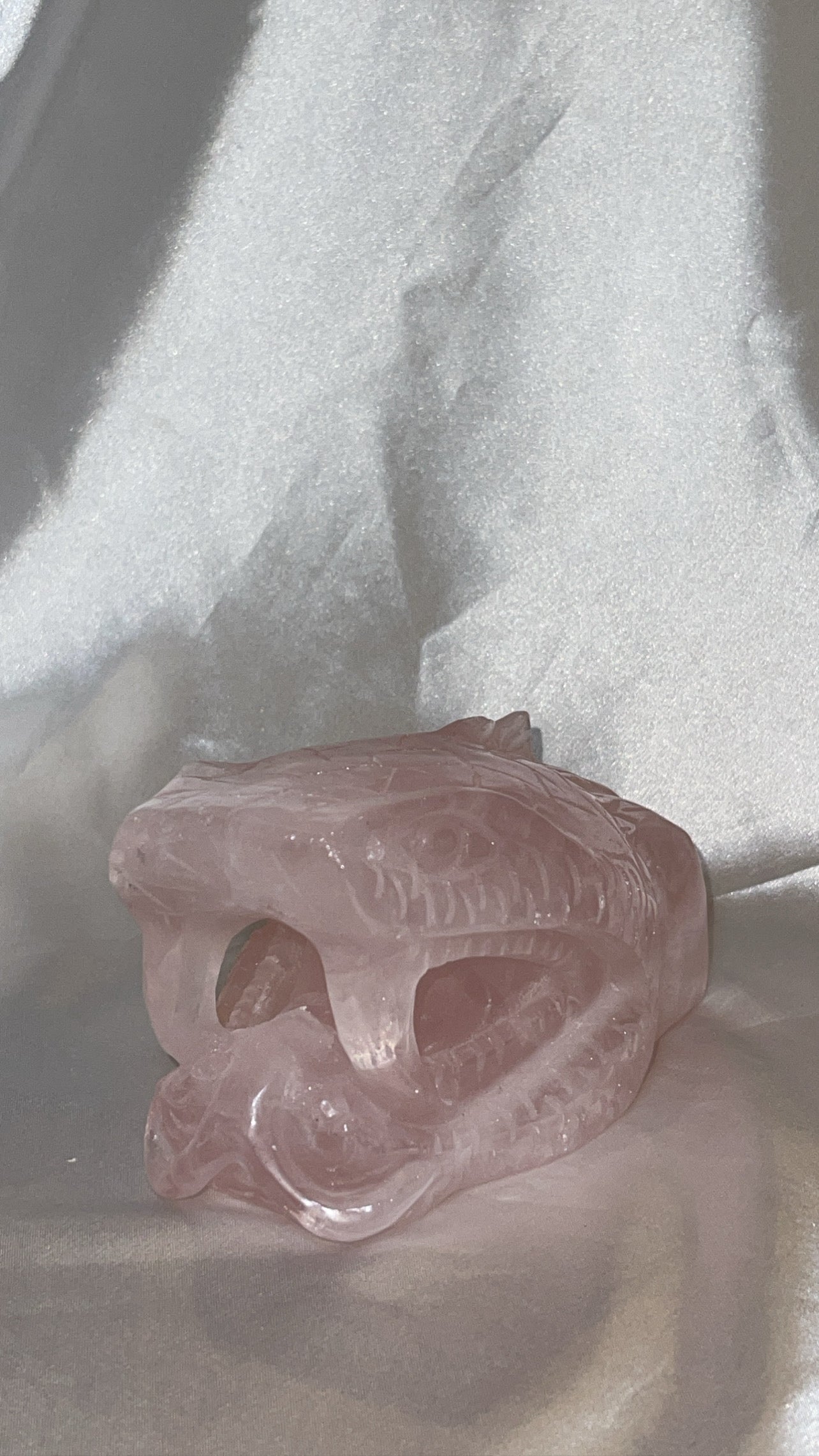 Rose Quartz AAA XXL Snake Head