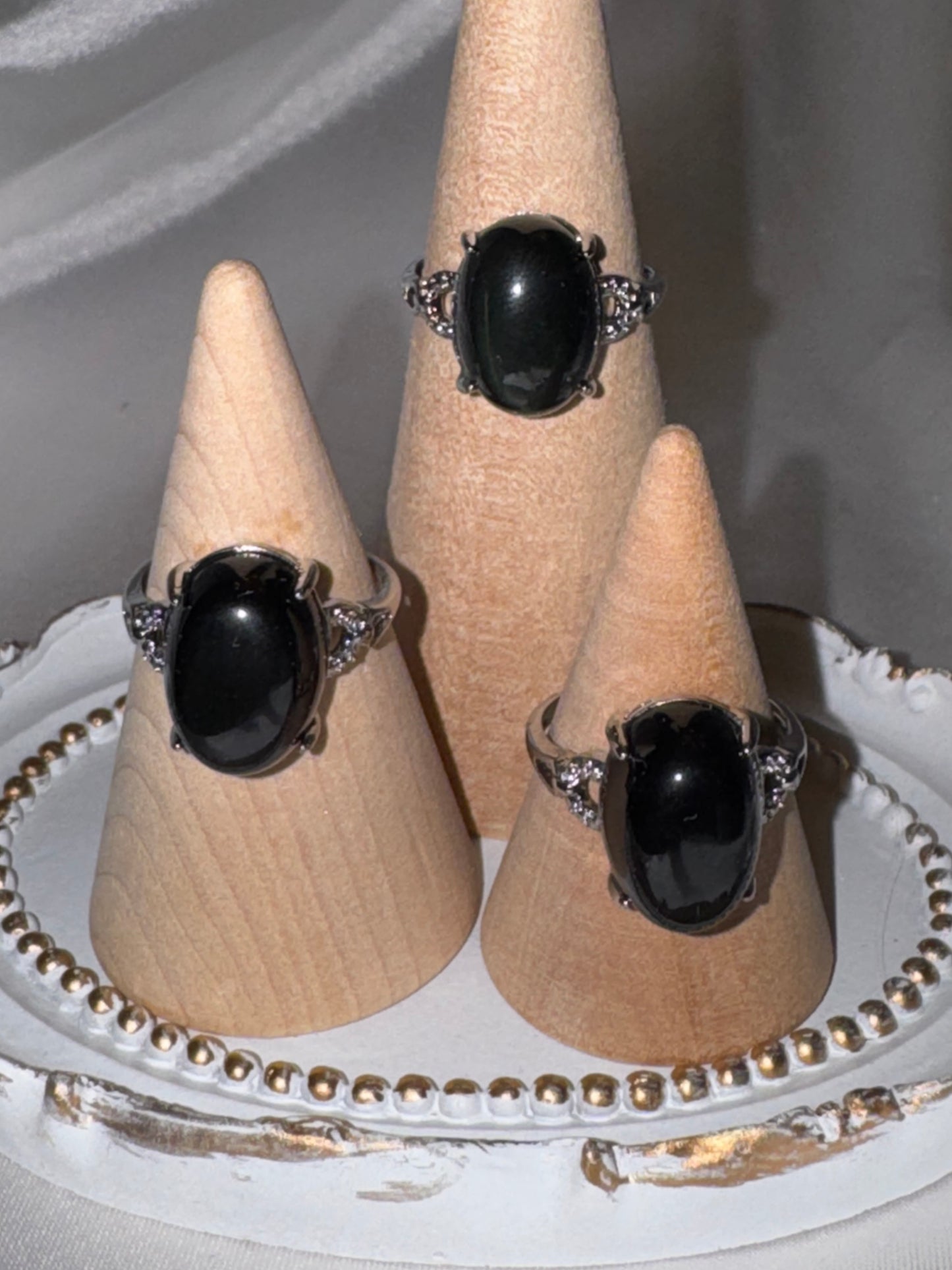 Rainbow Obsidian Adjustable Ring