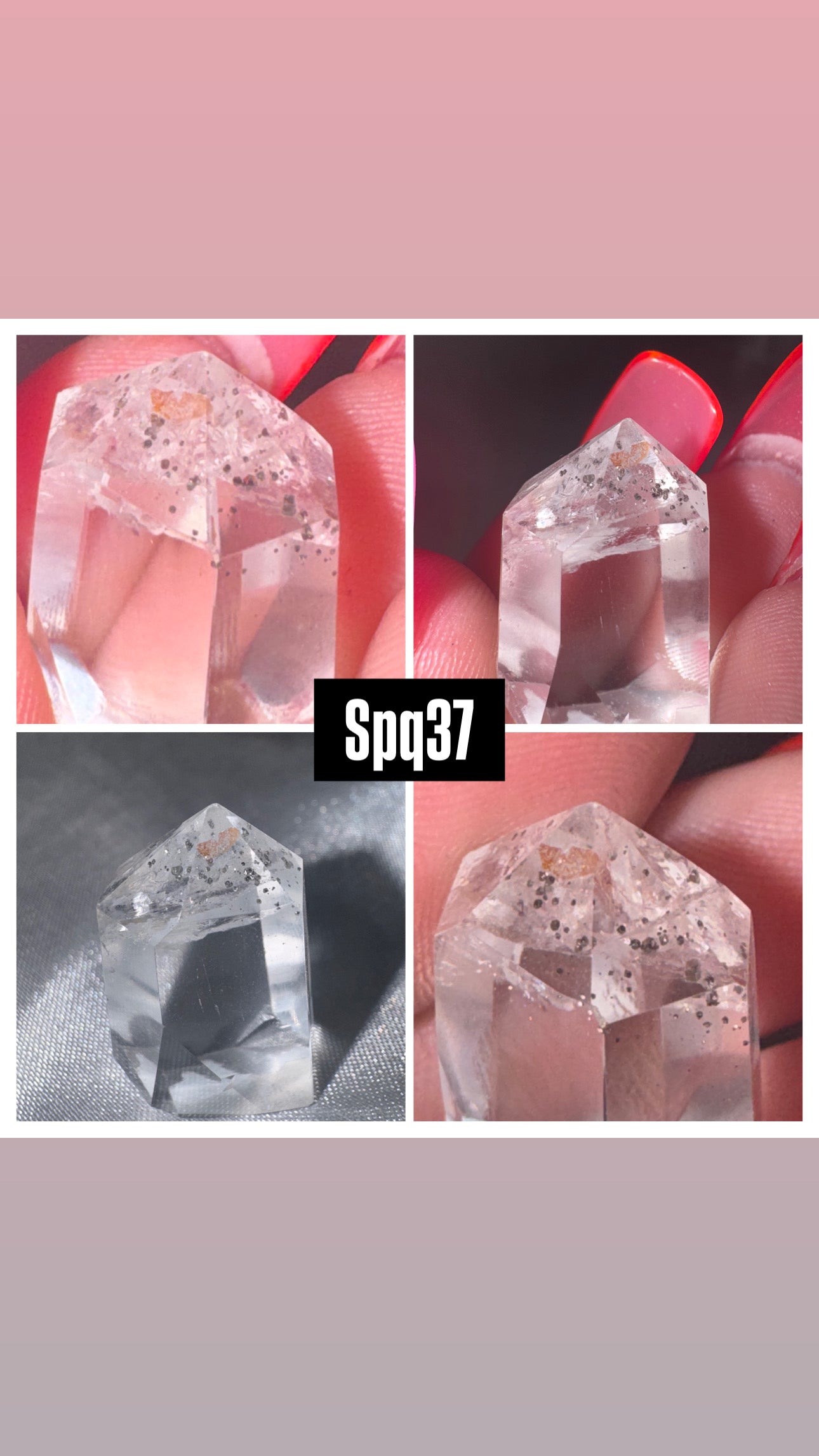 Pyrite Included Quartz Tower/Freefrom- Super Rare