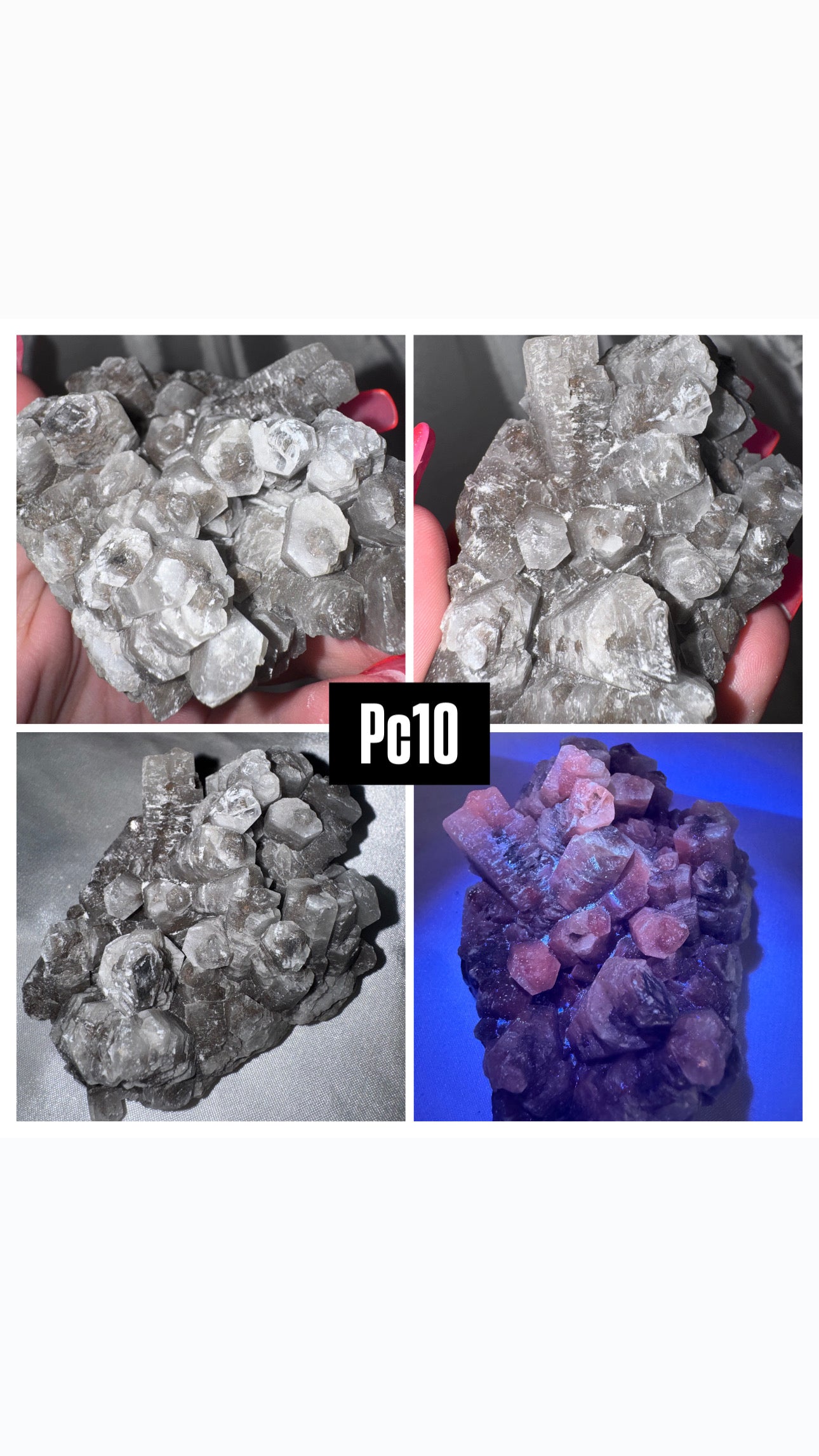 Panda Barrel Calcite- UV Reactive!