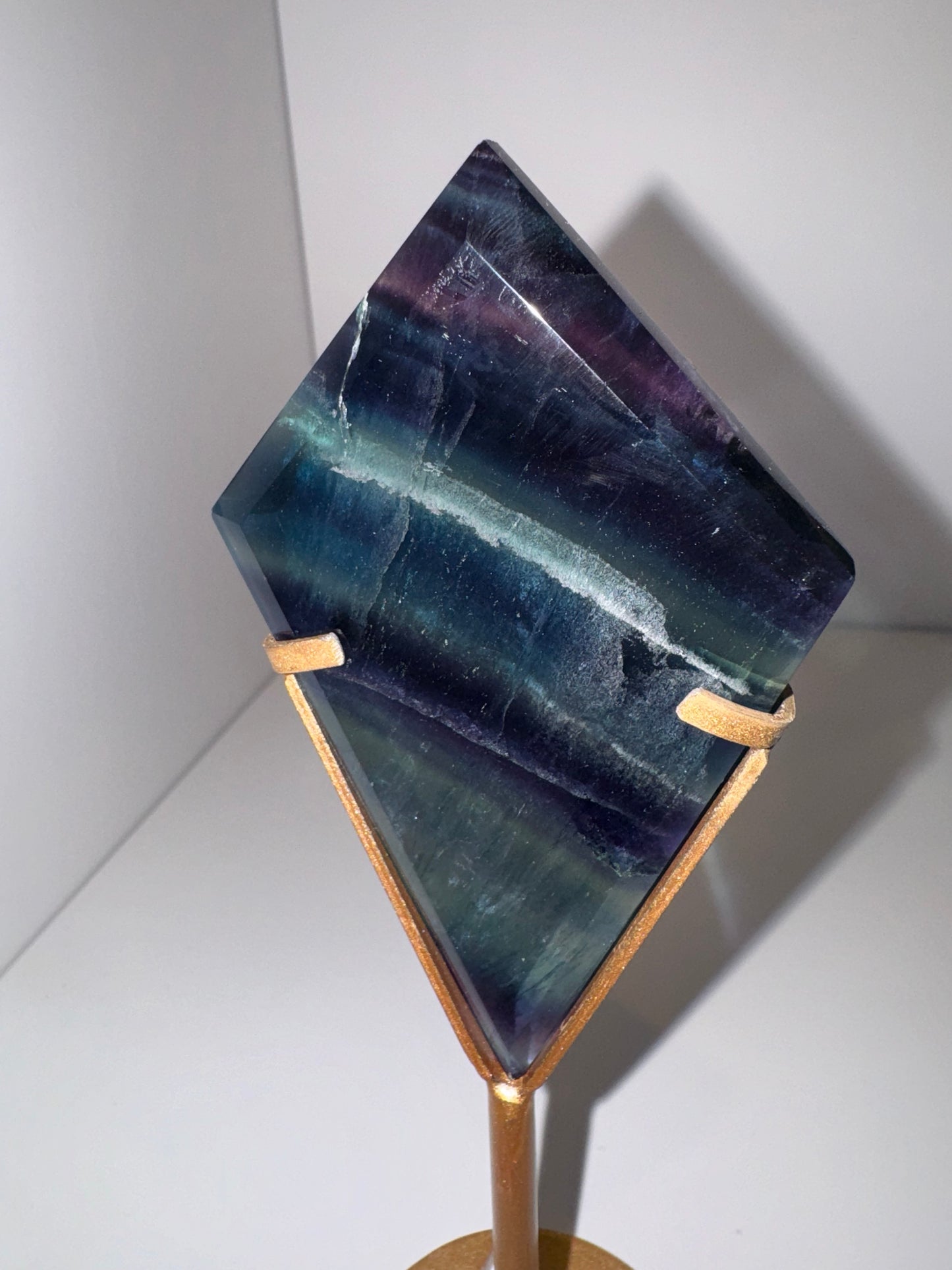 Fluorite Diamond on Stand AAA