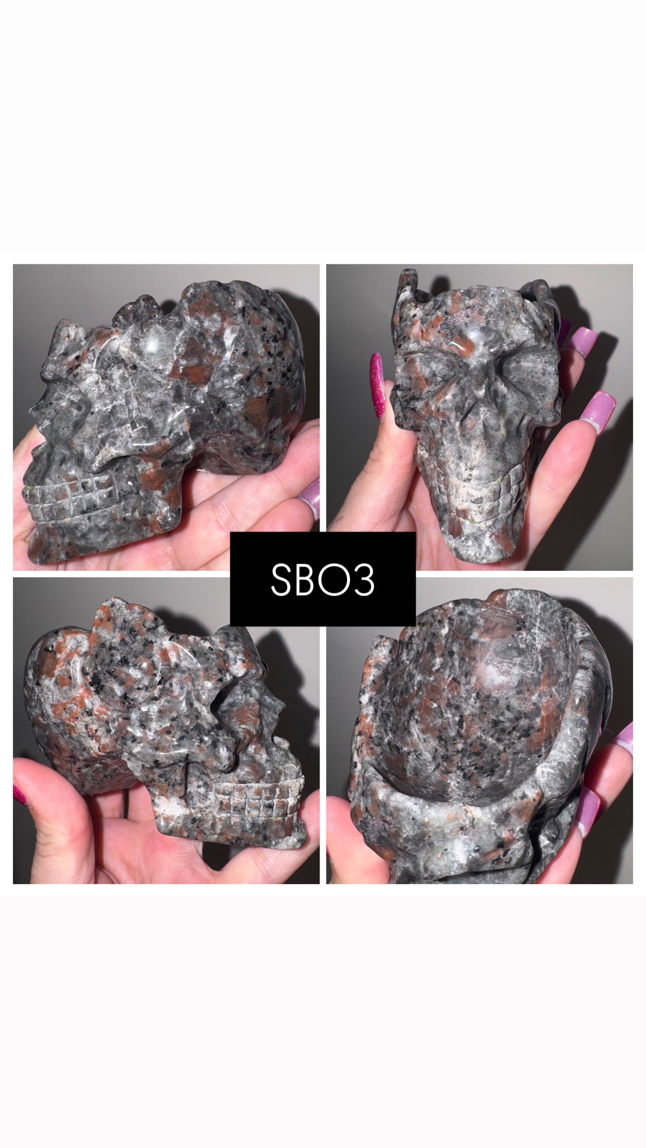 Crystal Large Skull Bowl
