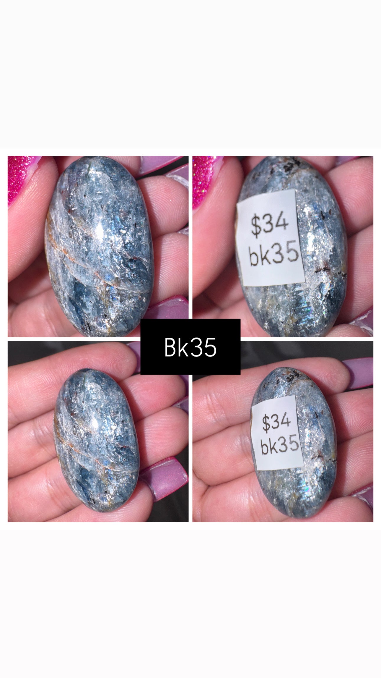 Blue Kyanite AA Palmstone
