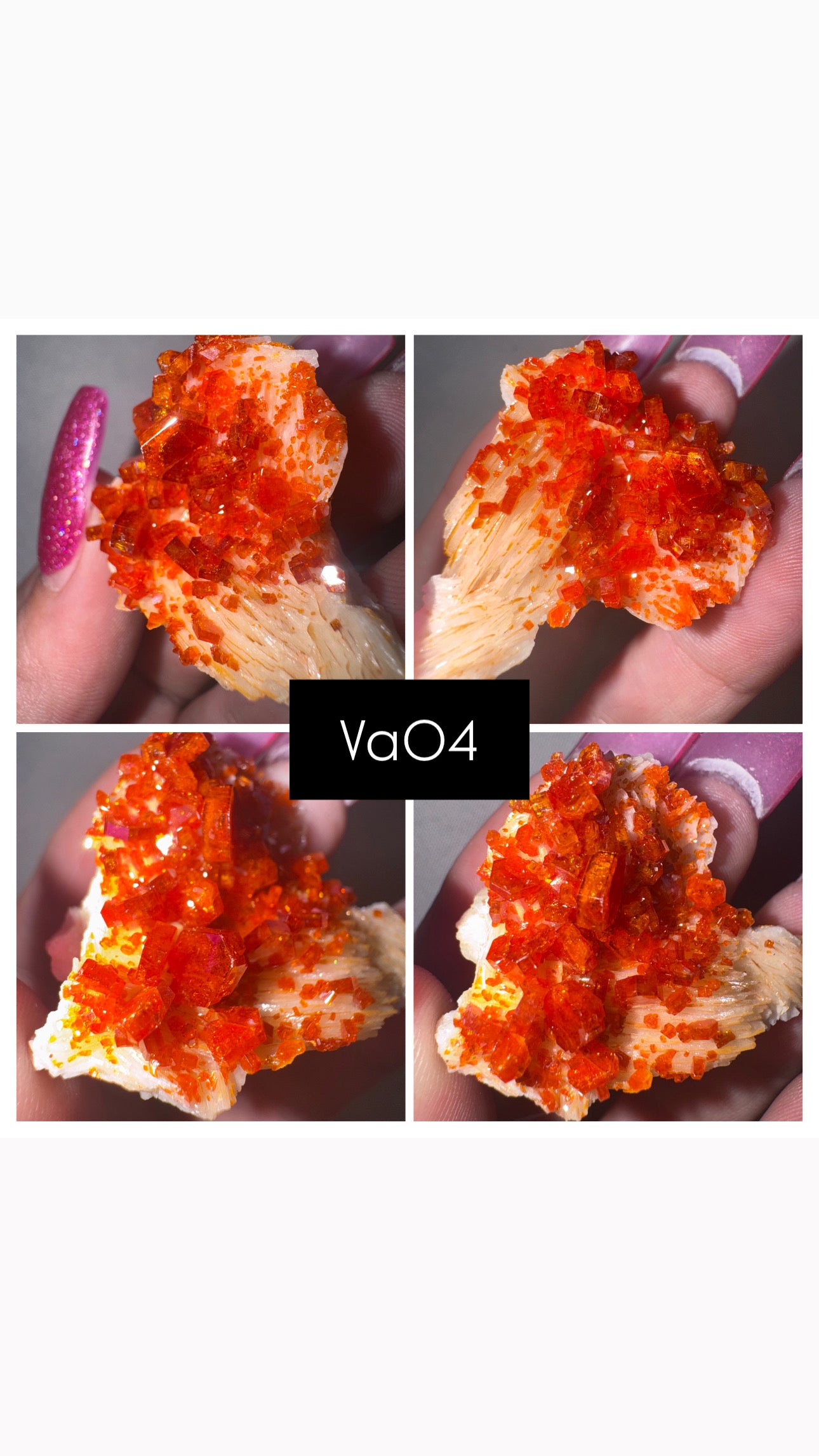 Vanadinite on Barite