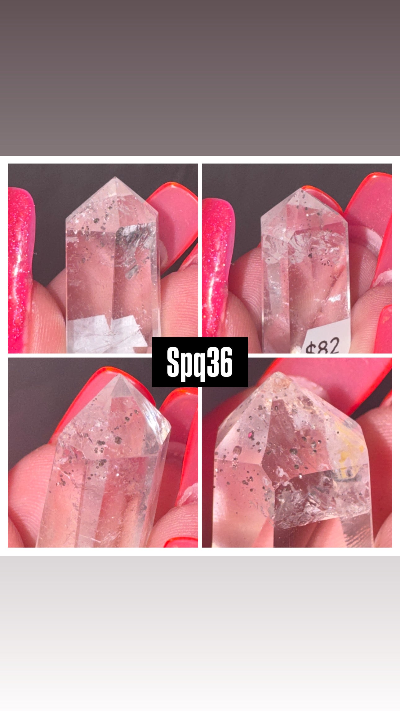 Pyrite Included Quartz Tower/Freefrom- Super Rare