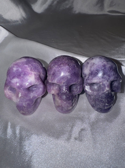 Lepidolite Skull