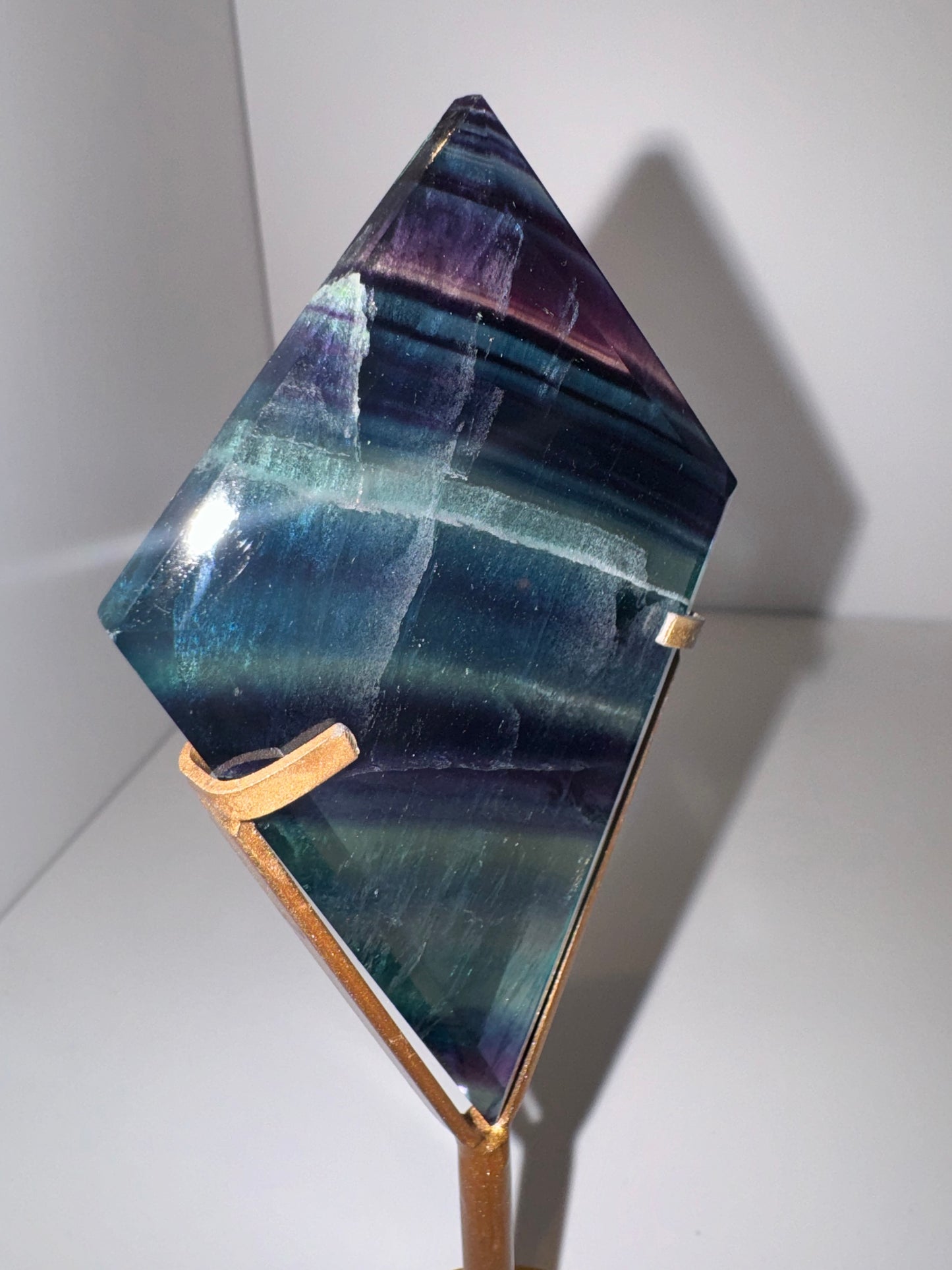 Fluorite Diamond on Stand AAA