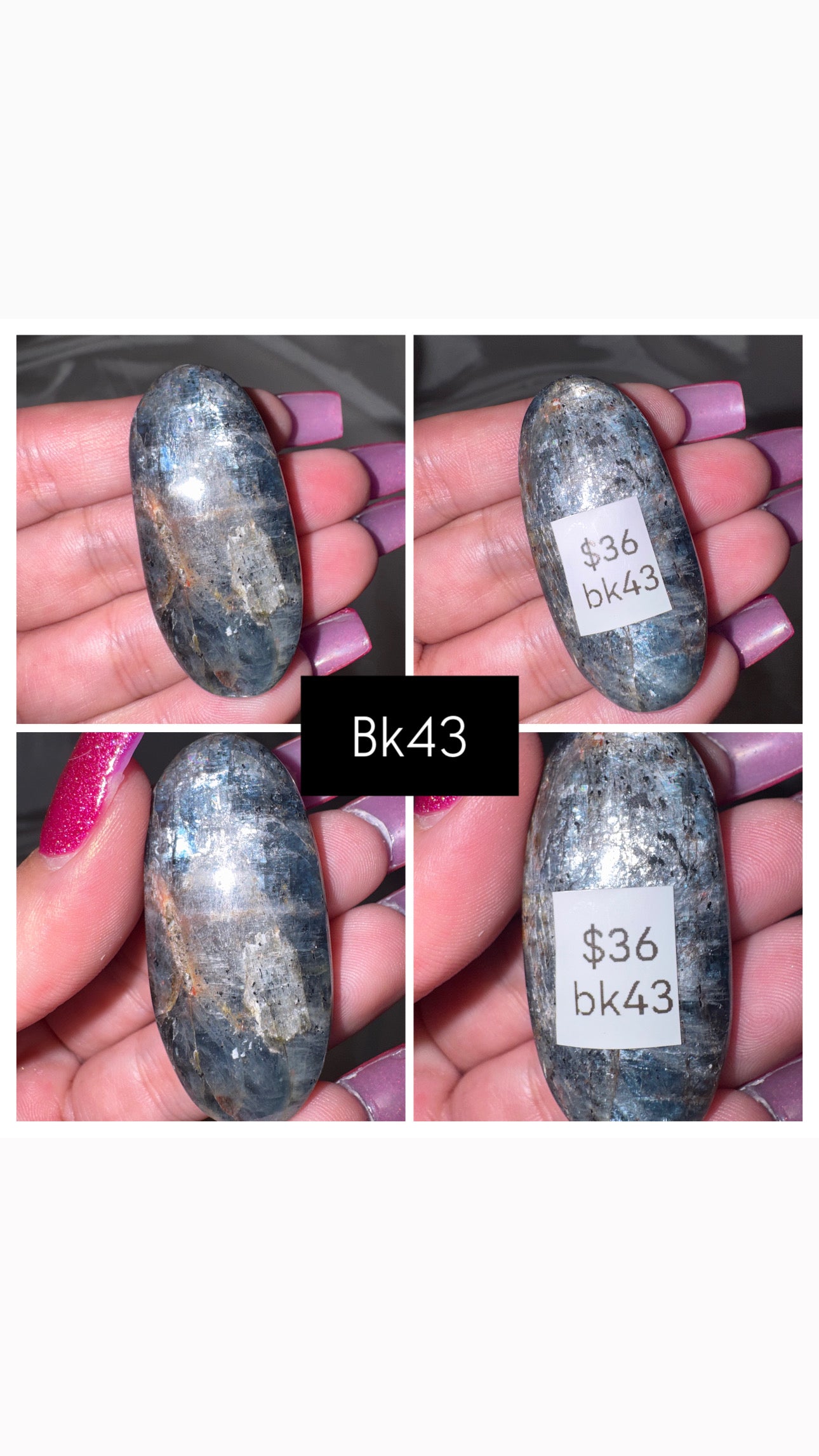 Blue Kyanite AA Palmstone