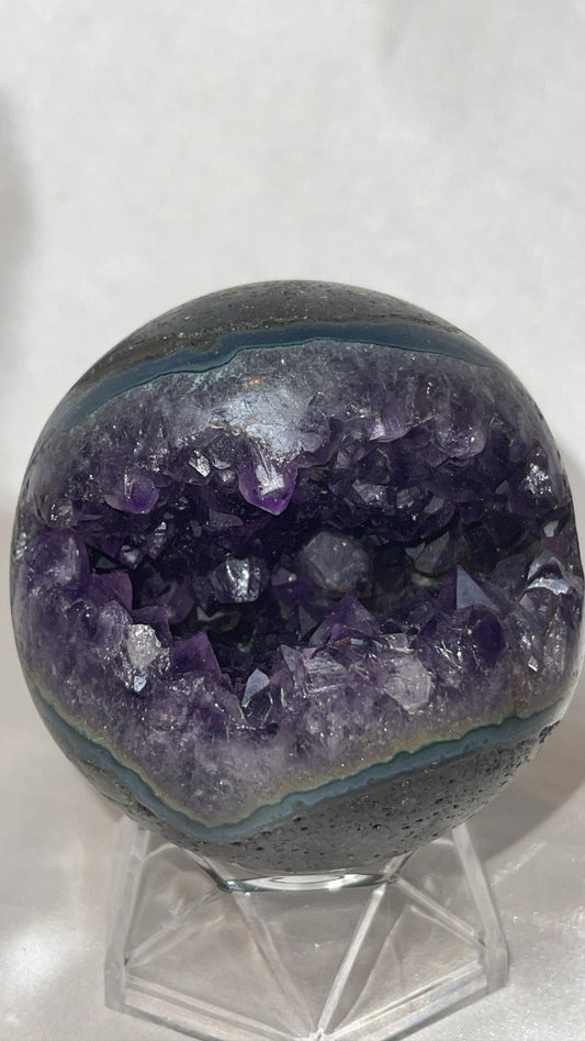 Amethyst High Grade Geode Sphere (70mm)