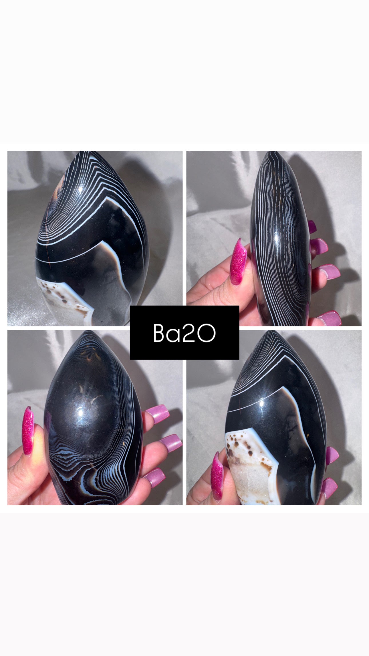 Black Banded Agate Flame