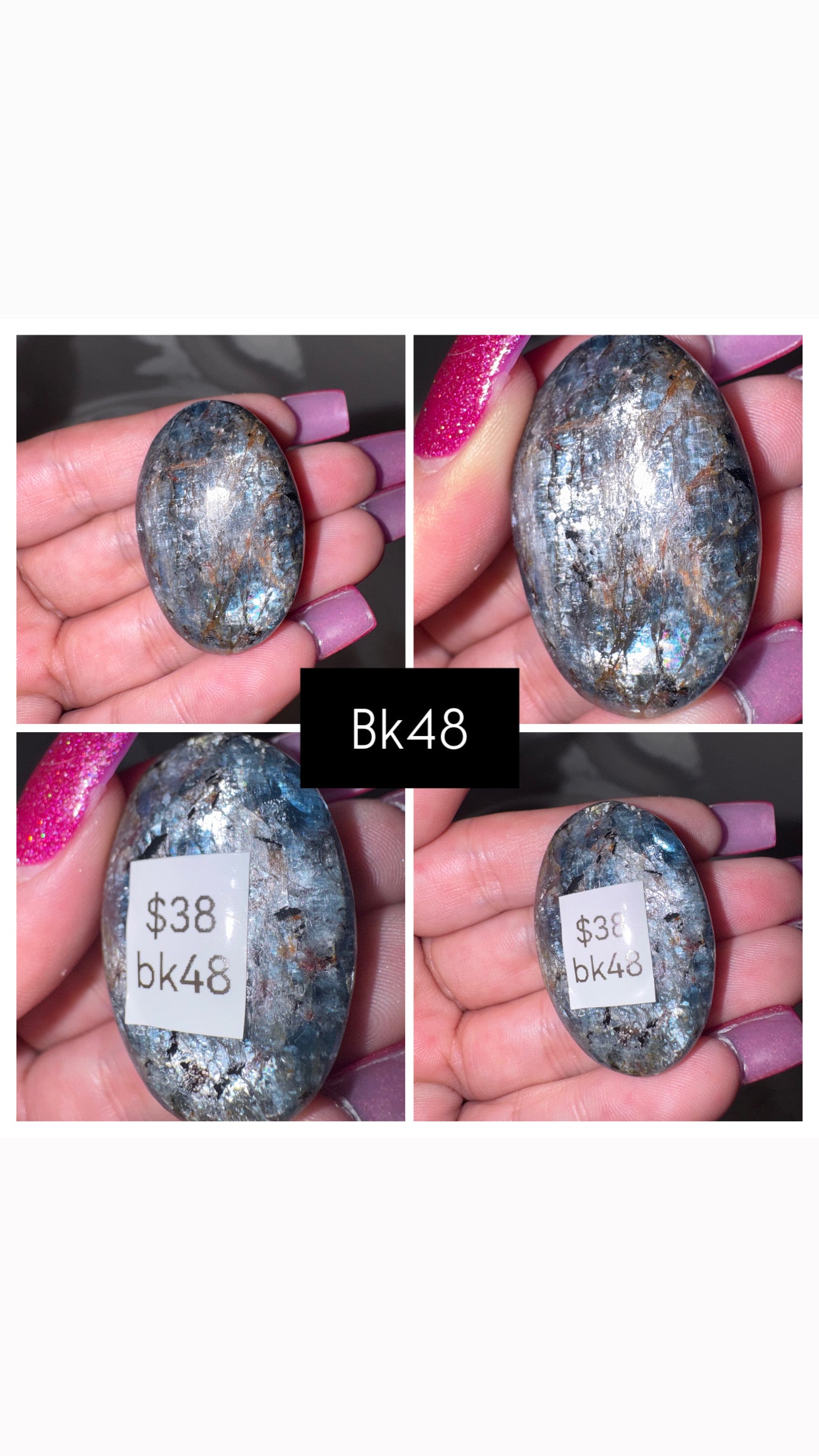 Blue Kyanite AA Palmstone
