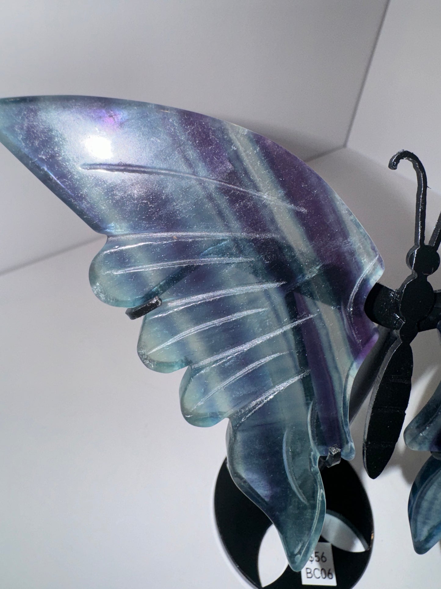 Fluorite Large Butterfly on stand