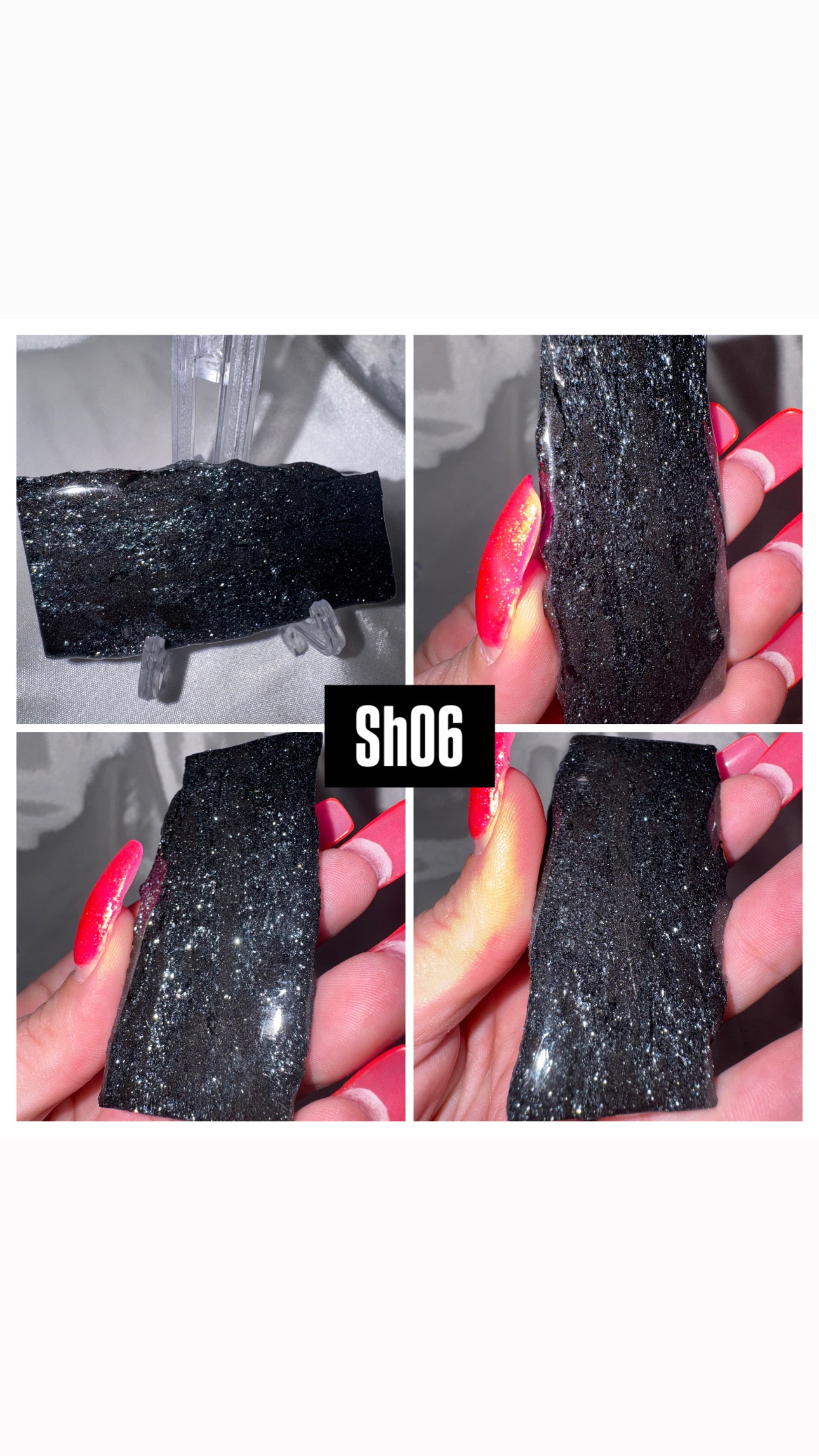 Specular Hematite Slab on stand