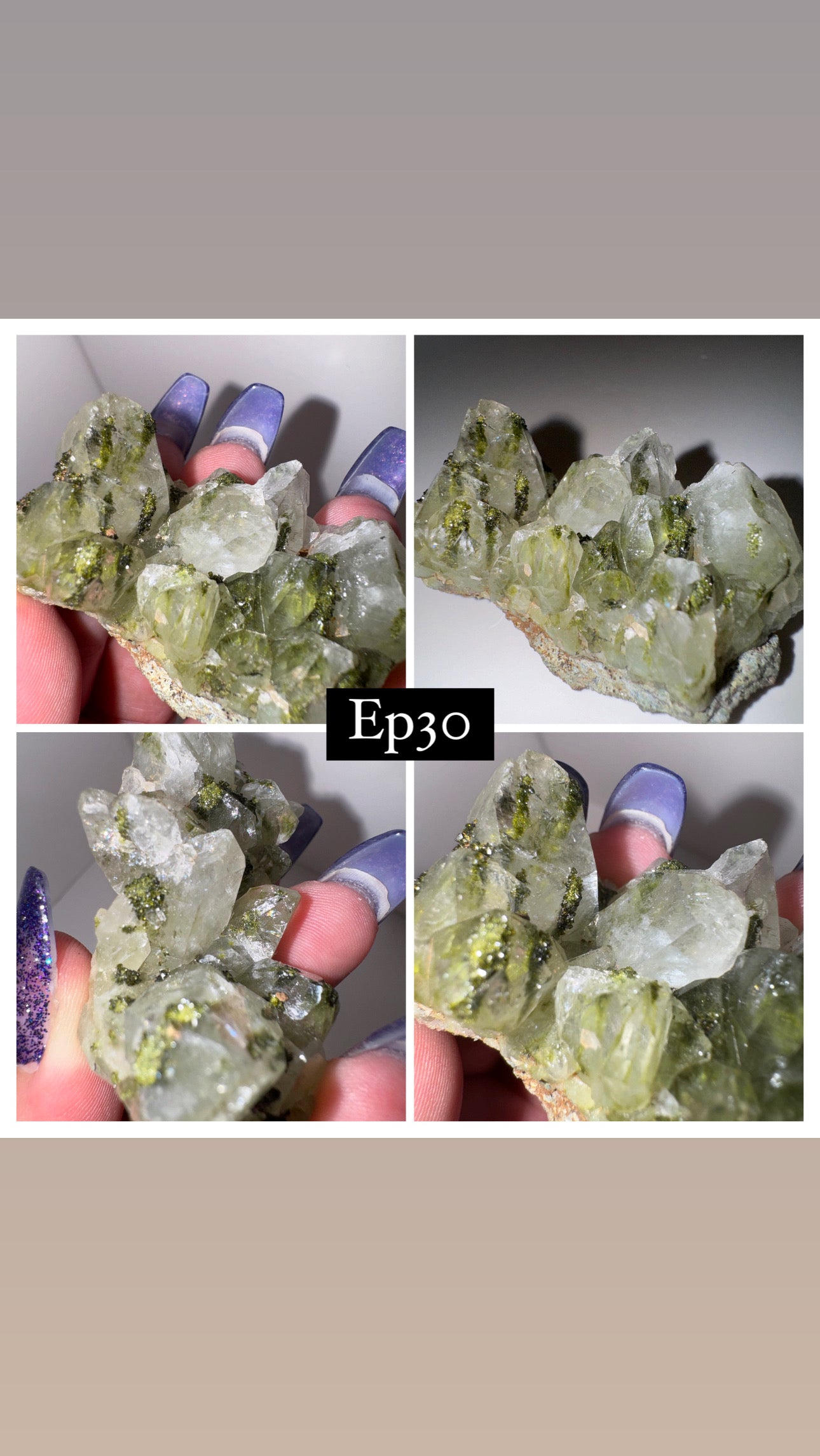 Epidote Quartz Specimen