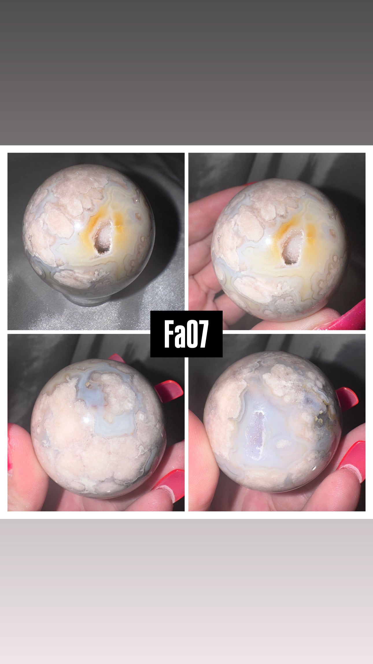 Flower Agate Sphere