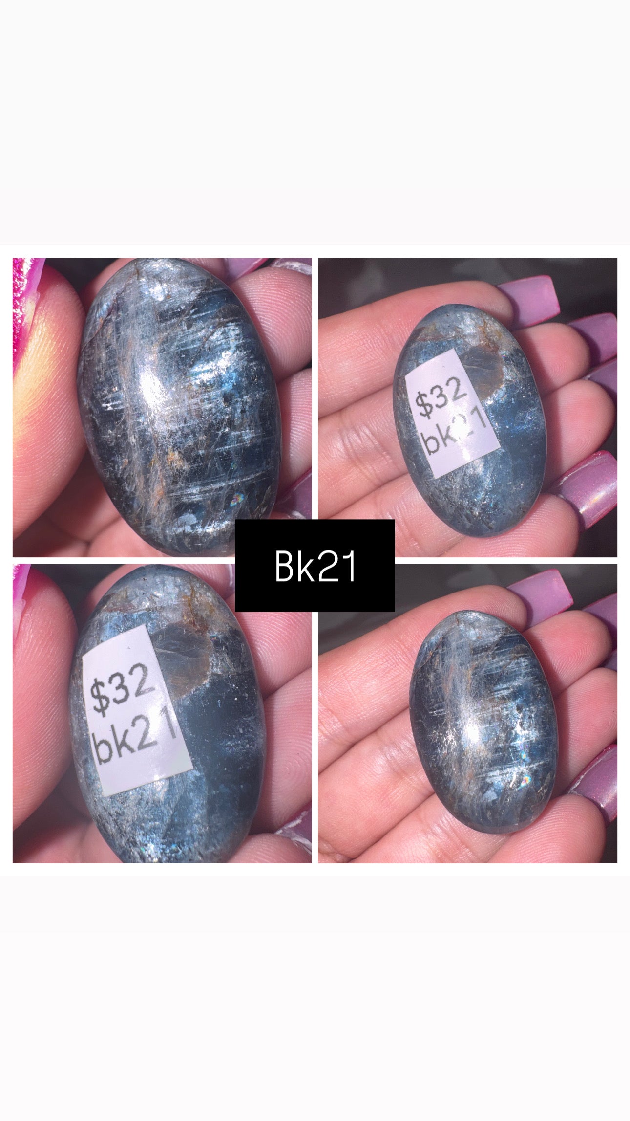 Blue Kyanite AA Palmstone