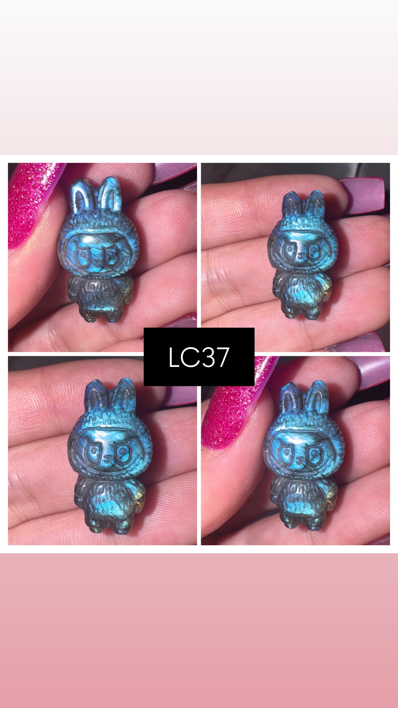 Labradorite Labubu Carving