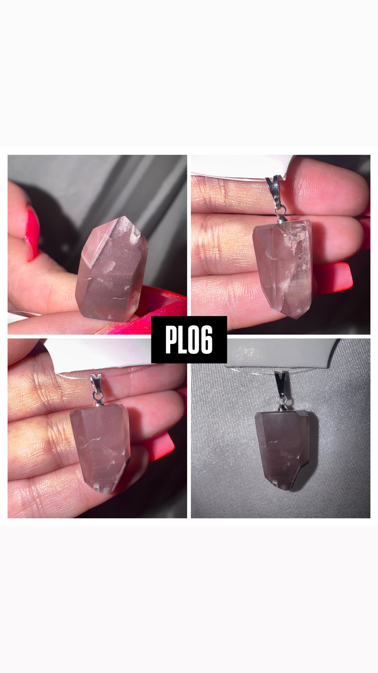 Pink Lithium Quartz AAA 925 Pendant