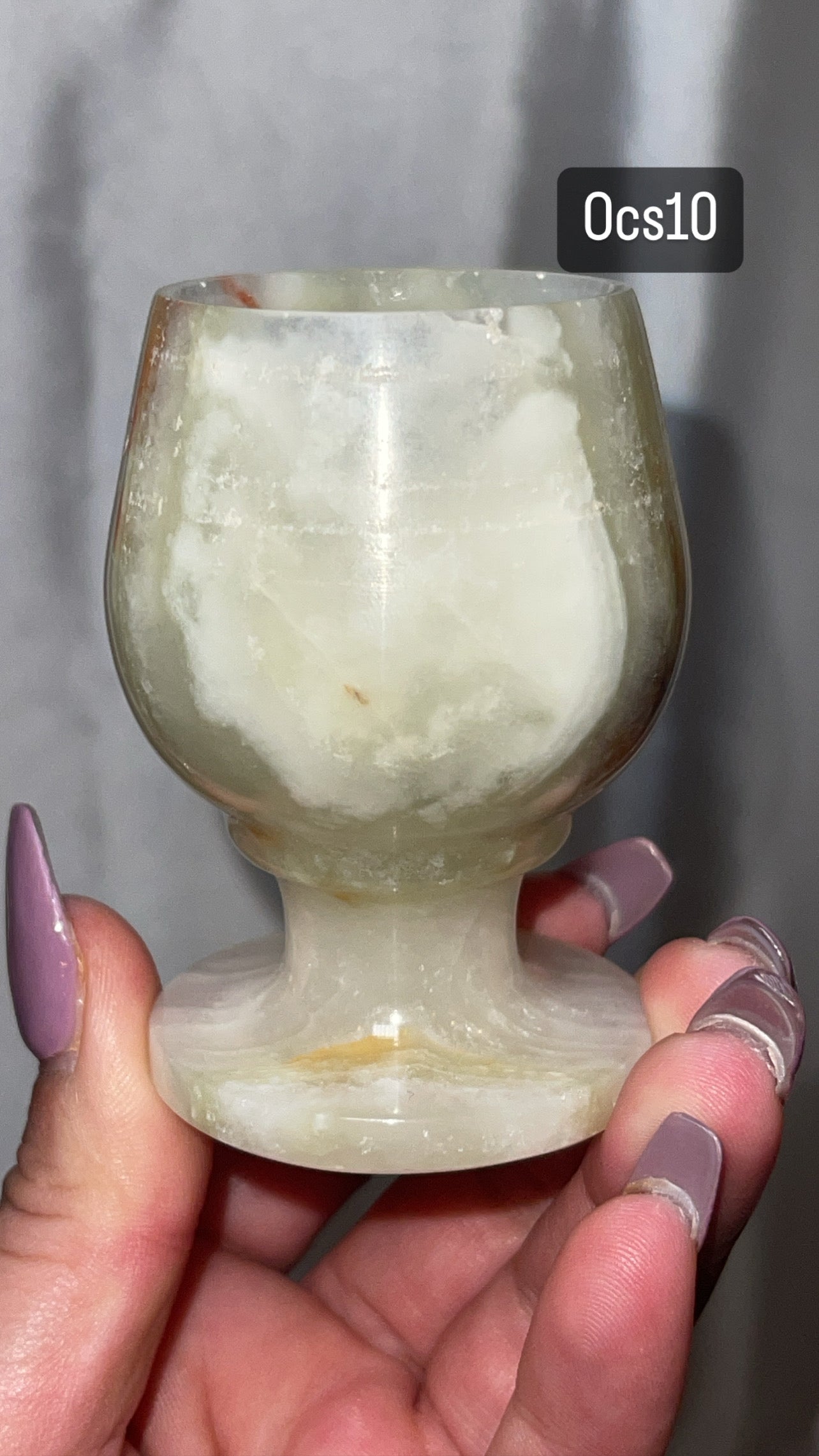 Green Banded Onyx Cup