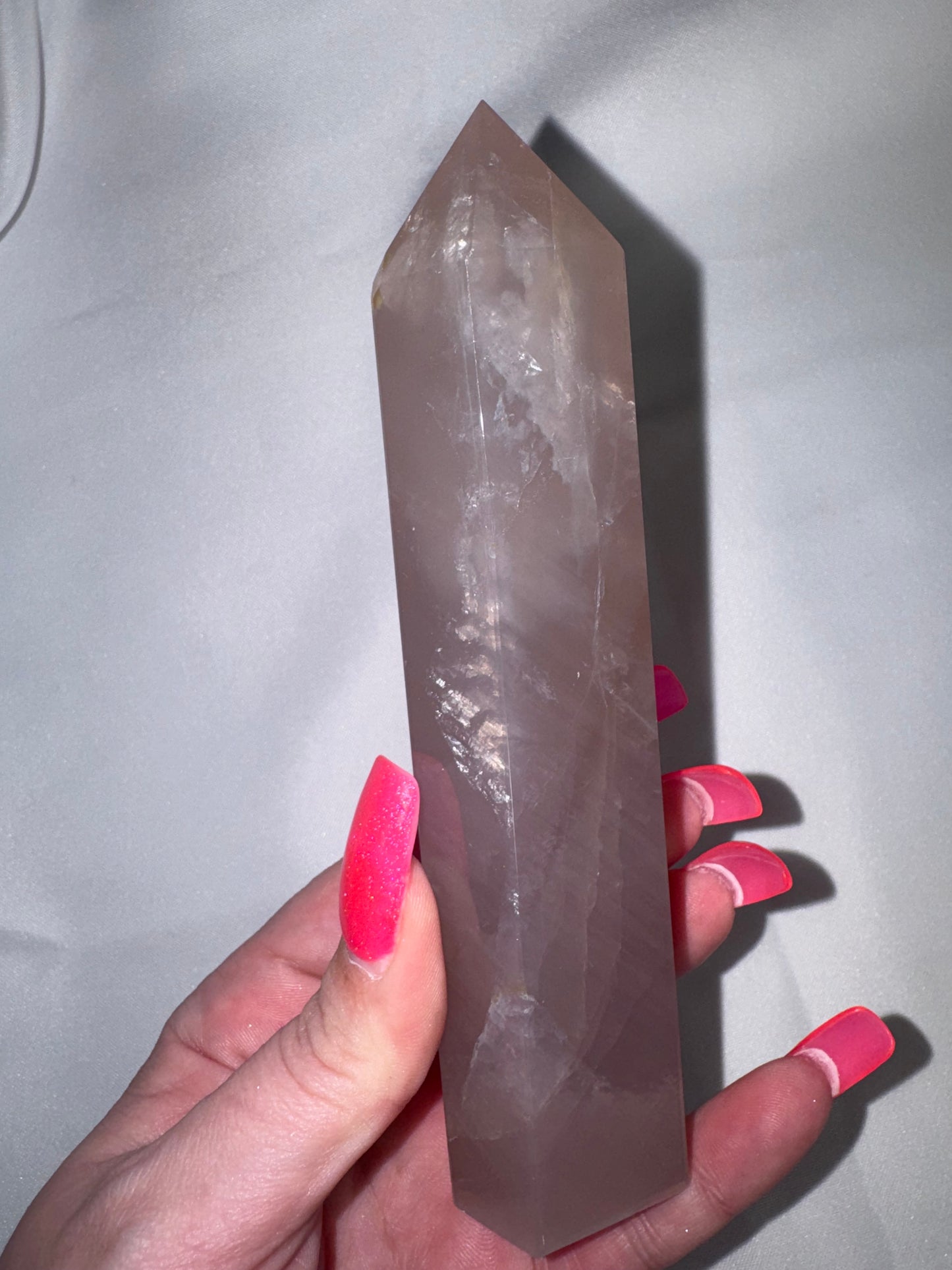Lavender Rose Quartz AAA Large Tower