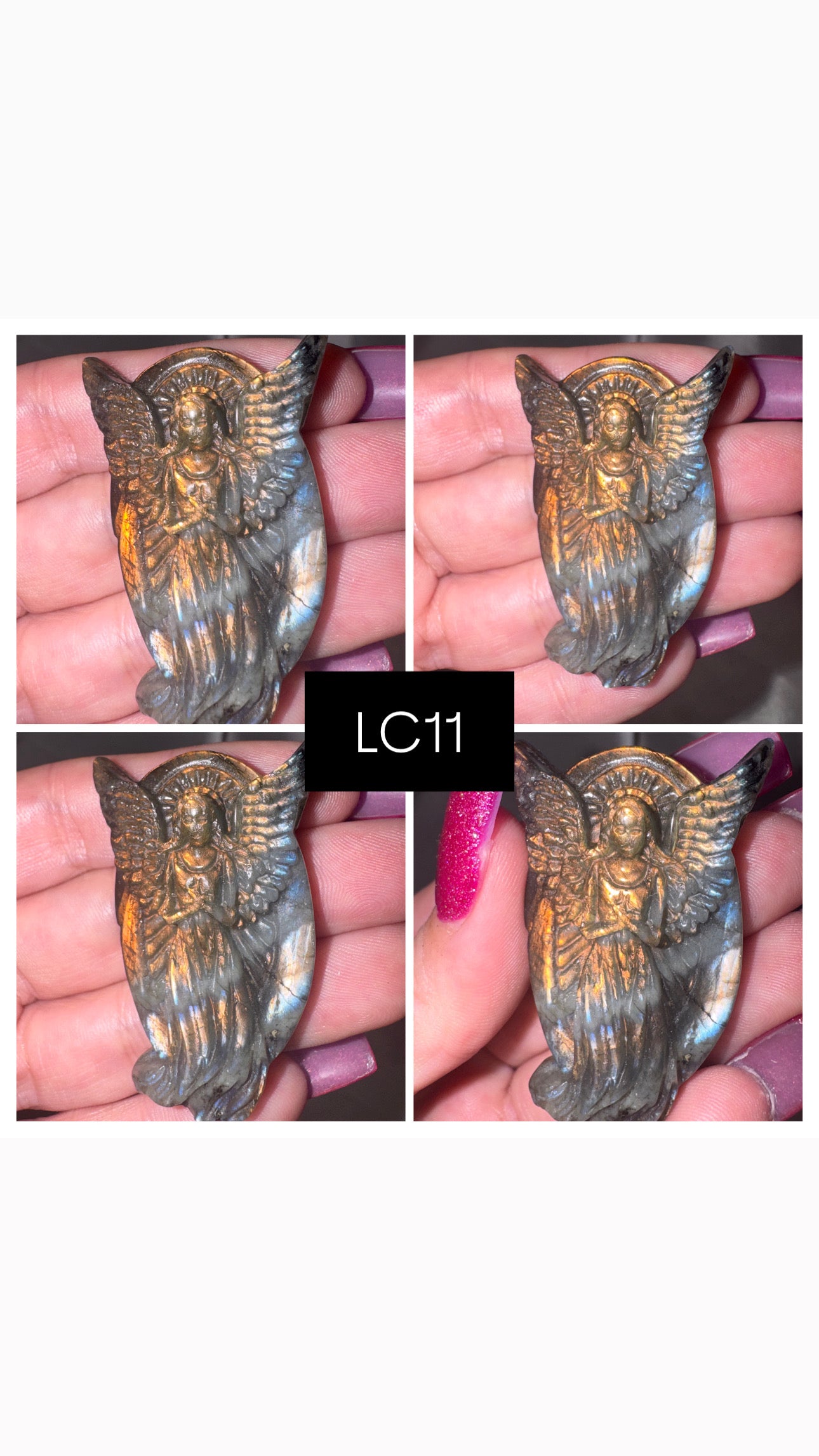 Labradorite Angel Carving