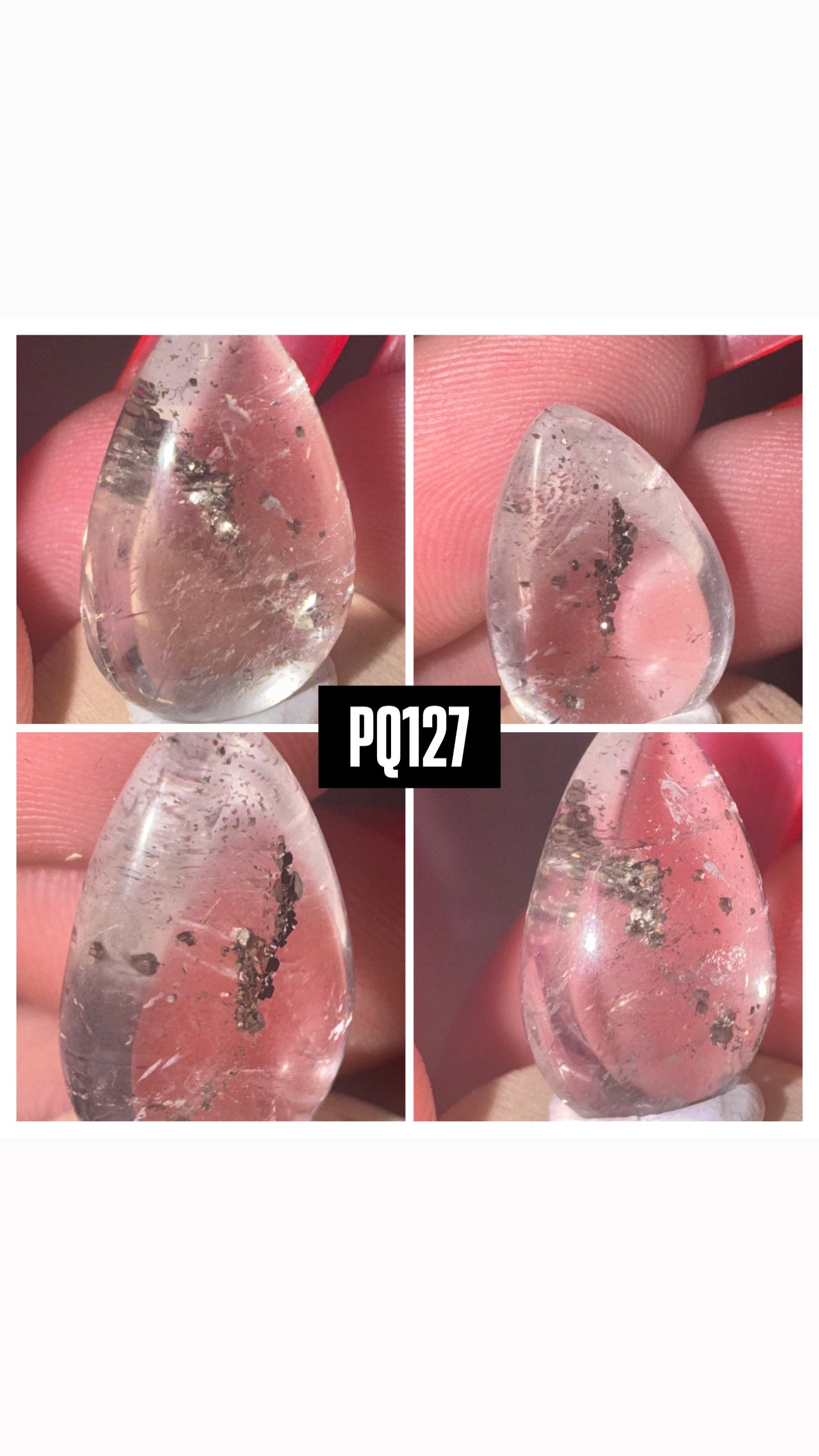 Pyrite Included Quartz Rare