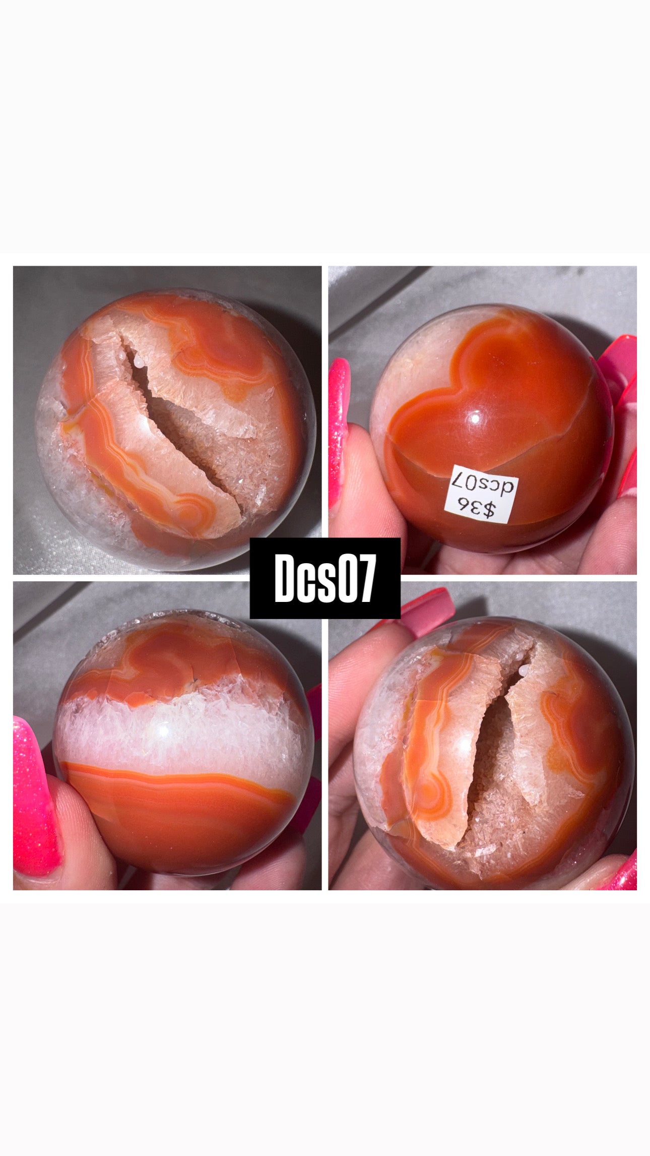 Druzy Carnelian Sphere