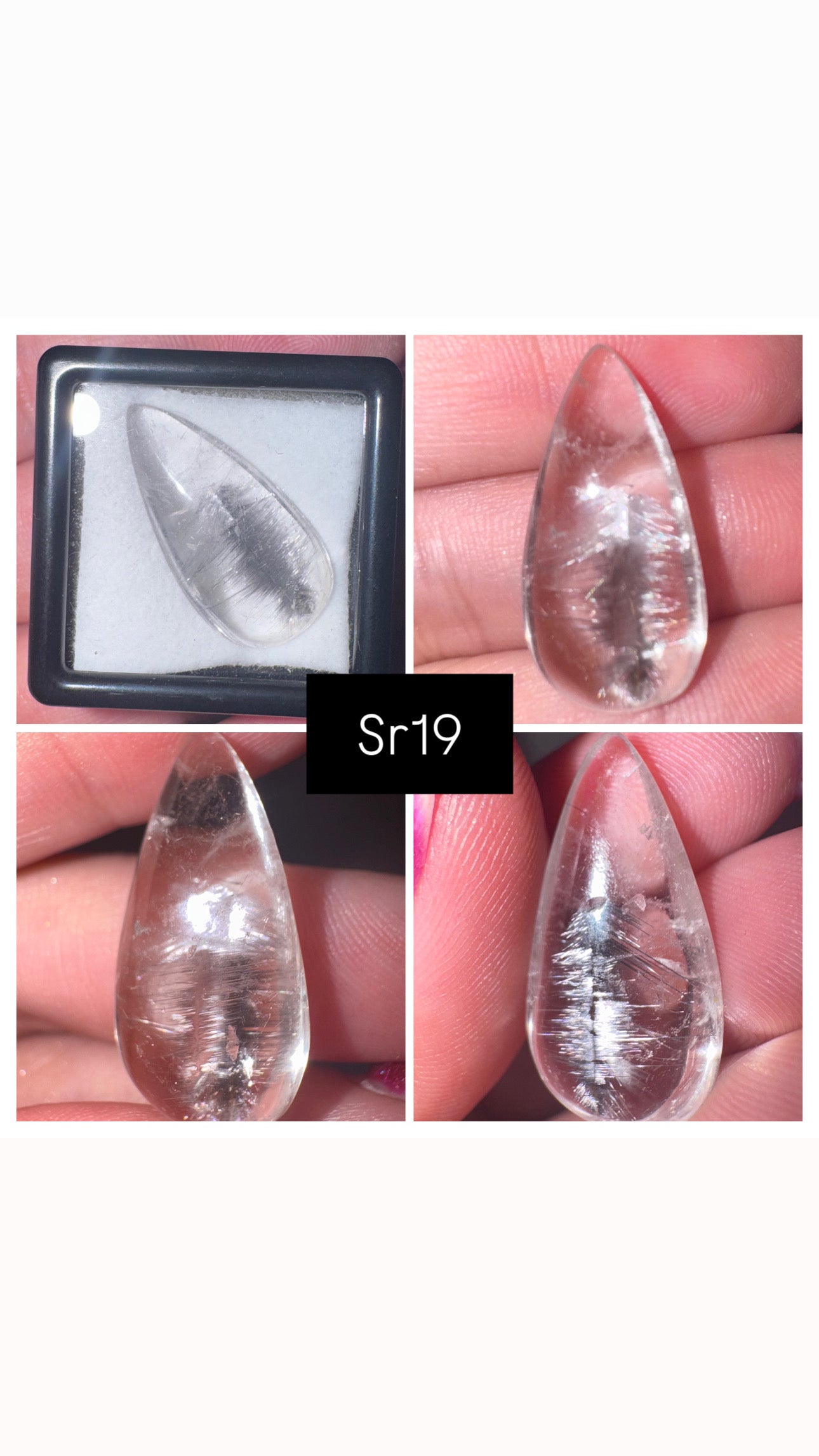 Silver Rutile Quartz AAA Teardrop