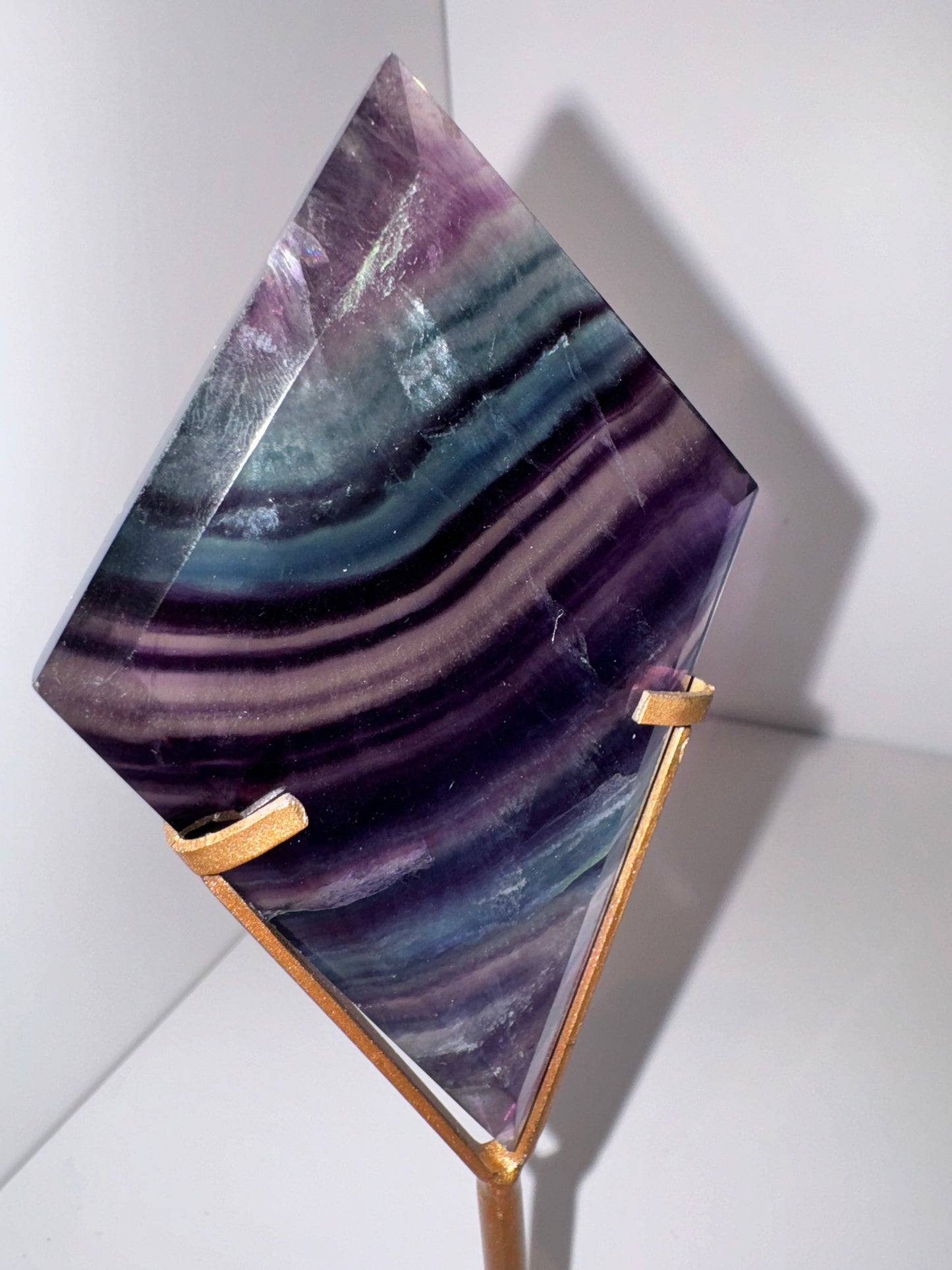 Fluorite Diamond on Stand AAA