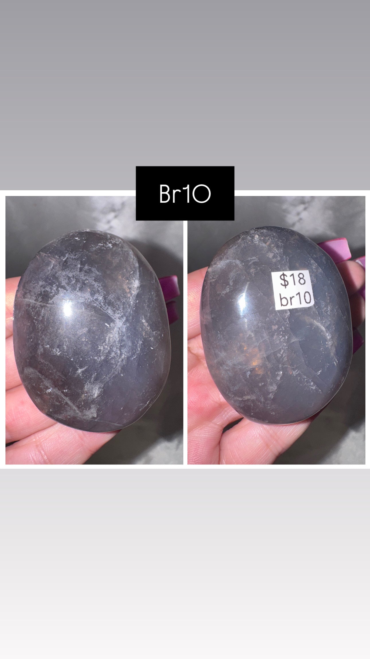 Blue Rose Quartz Palmstone