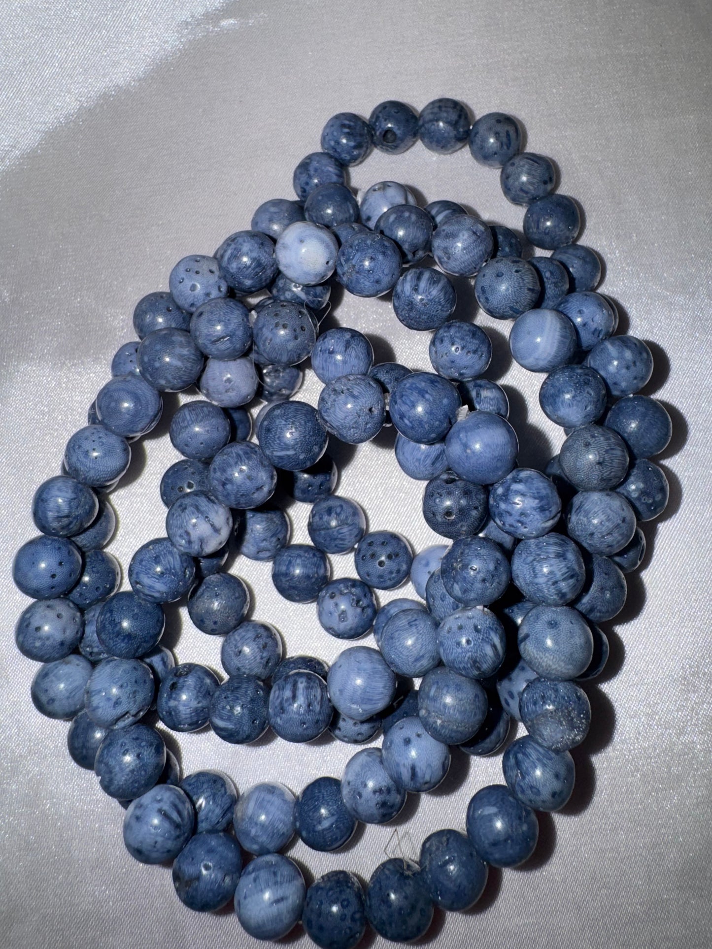 Blue Coral 8mm Bracelet