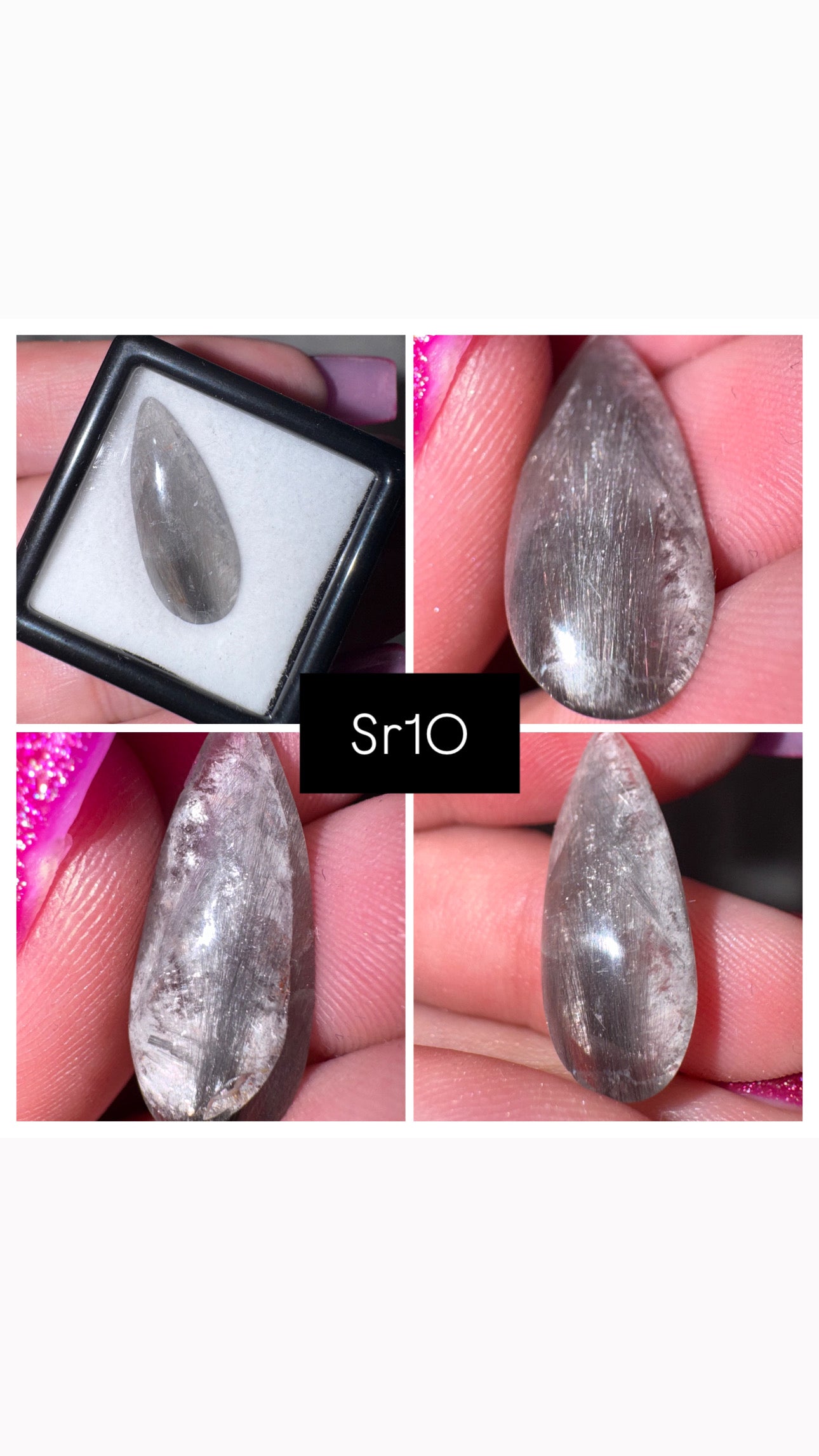 Silver Rutile Quartz AAA Teardrop