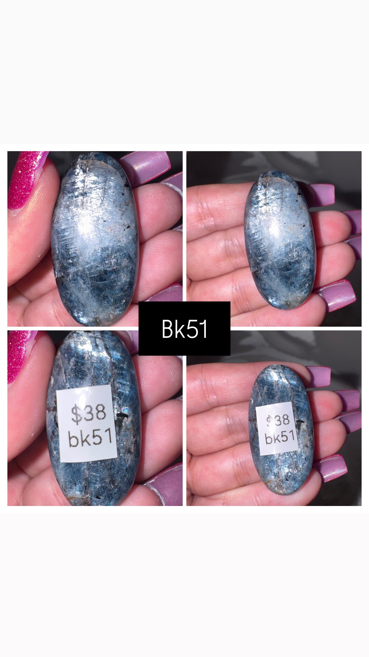 Blue Kyanite AA Palmstone