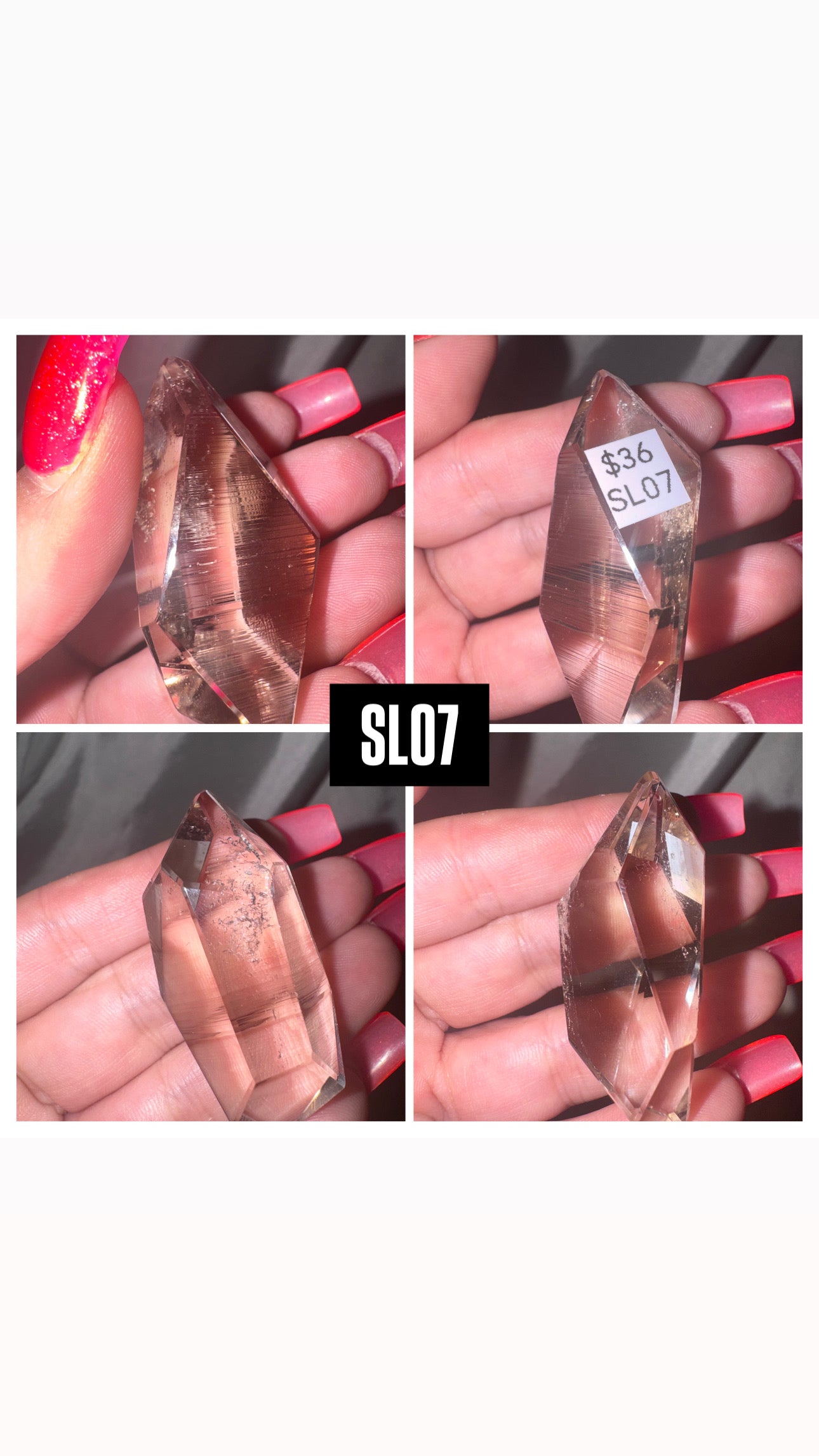 Smoky Lemurian AAA Semi Polished Point