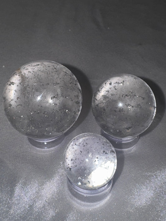 Pyrite Included Quartz Sphere- Super Rare
