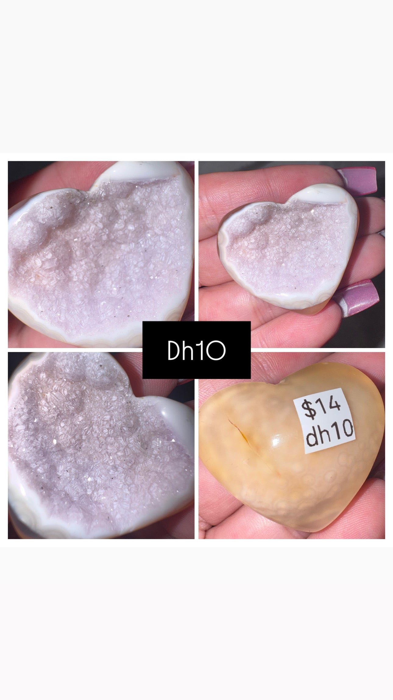Druzy Agate Heart