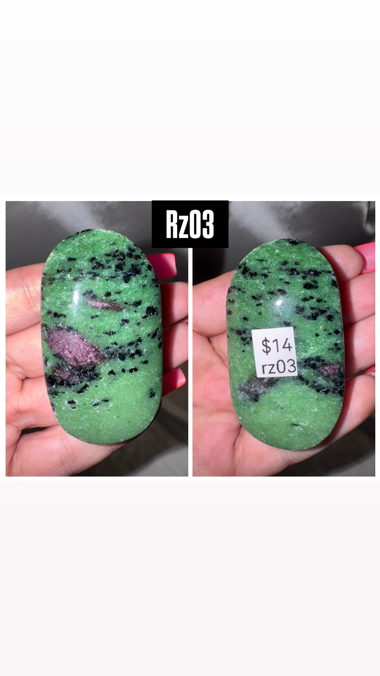 Ruby Zoisite Palmstone