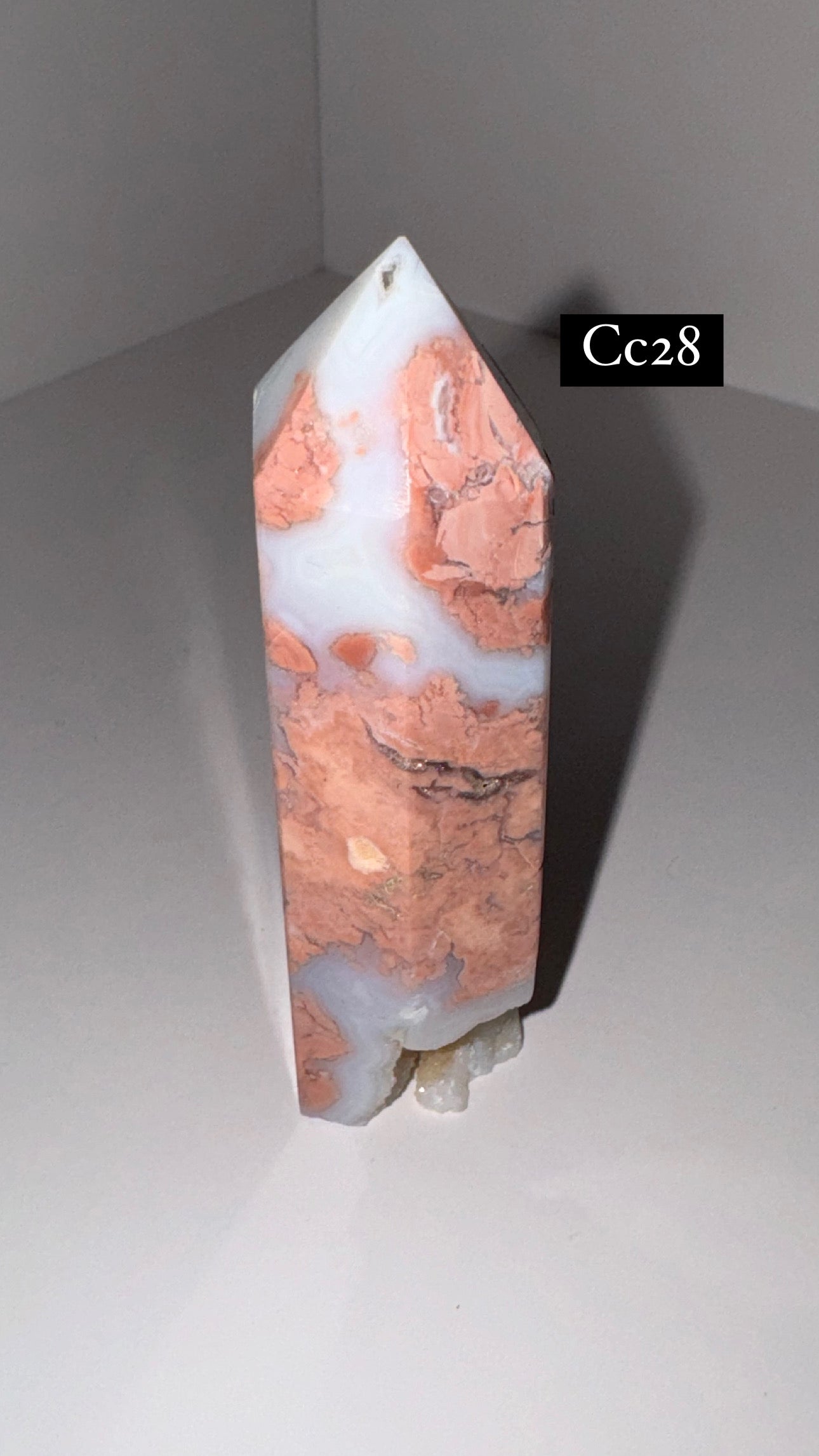 Pink “Cotton Candy” Agate Tower