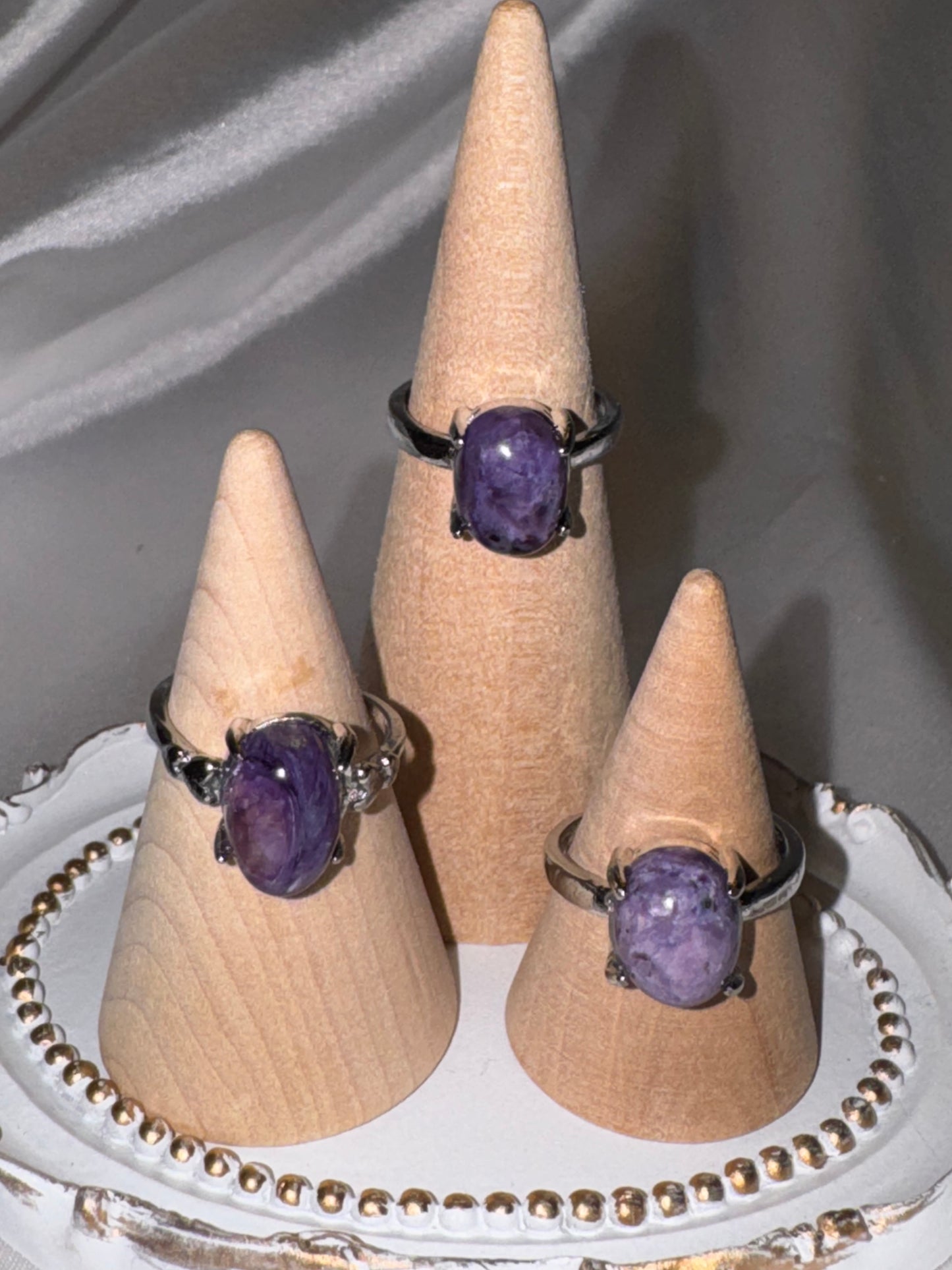 Charoite Adjustable Ring