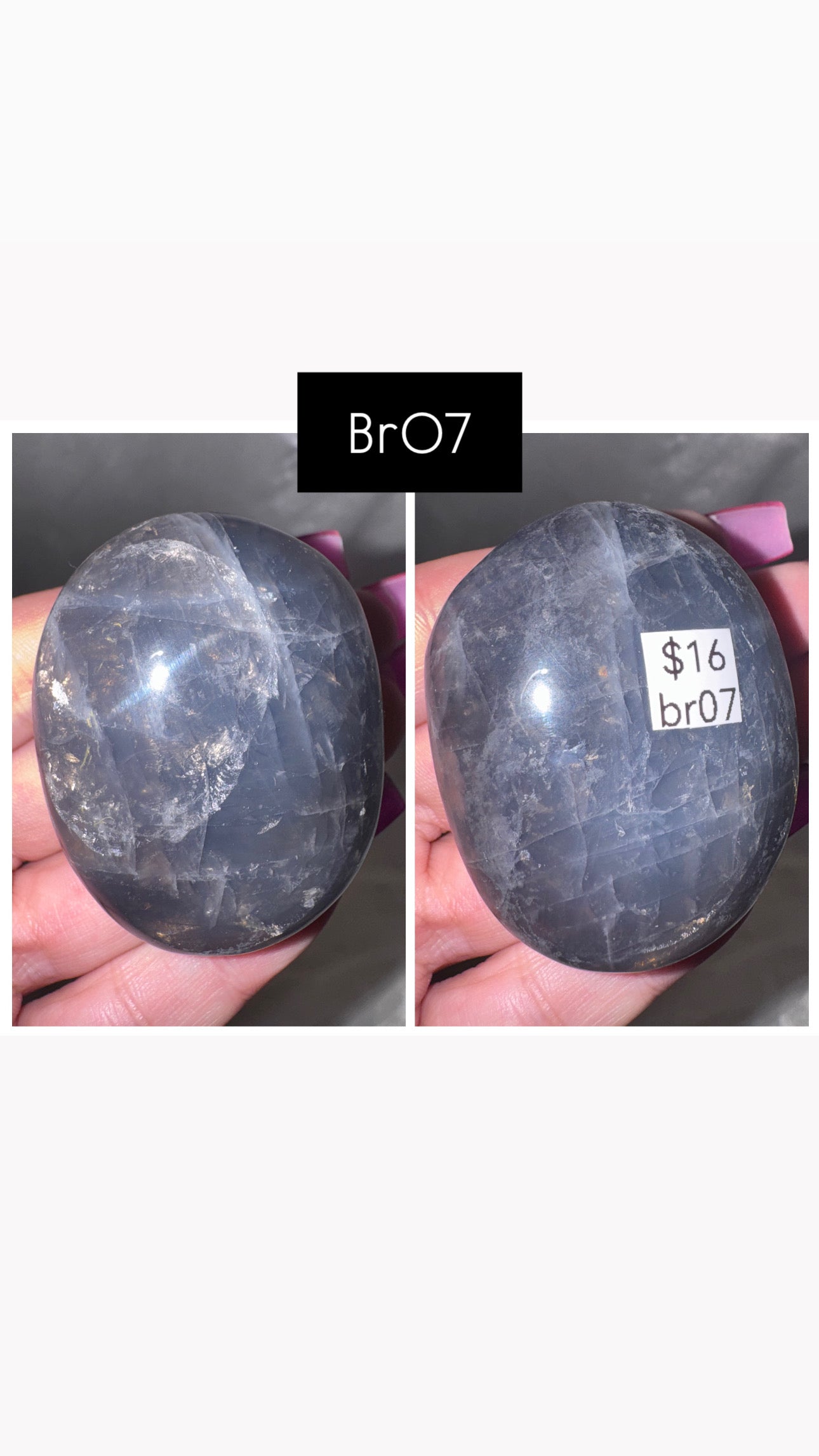 Blue Rose Quartz Palmstone