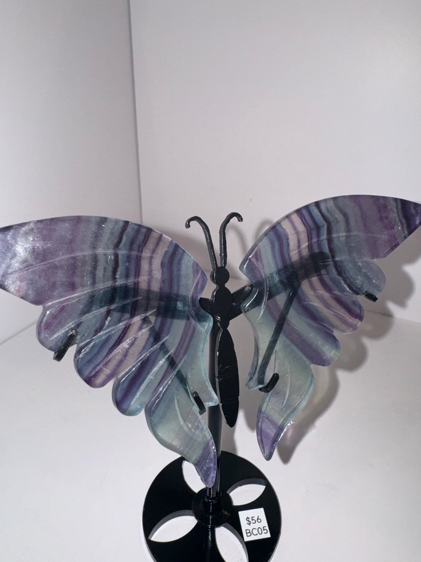 Fluorite Large Butterfly on Stand