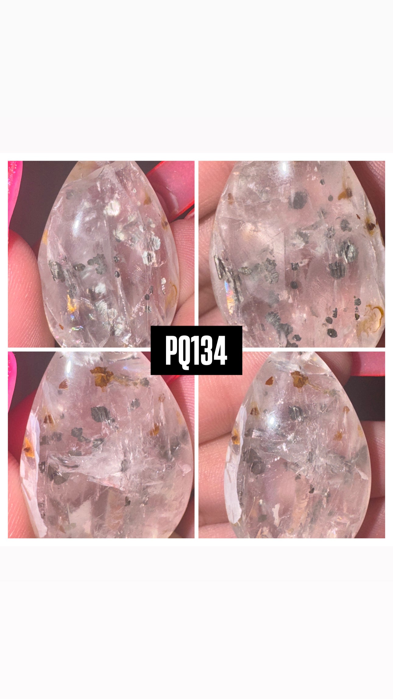 Pyrite Included Quartz Rare