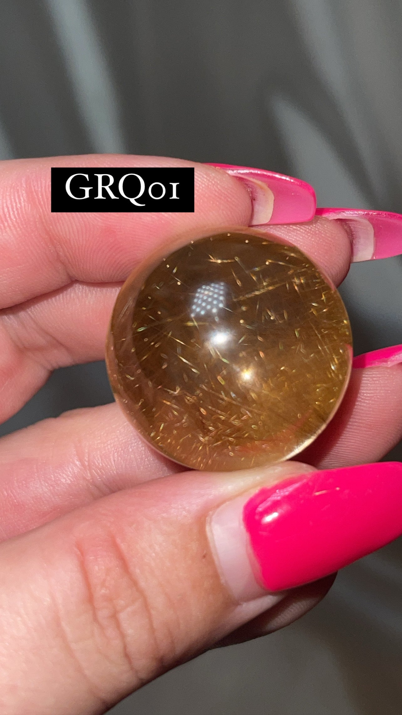 Gold Rutile Quartz AAA Sphere