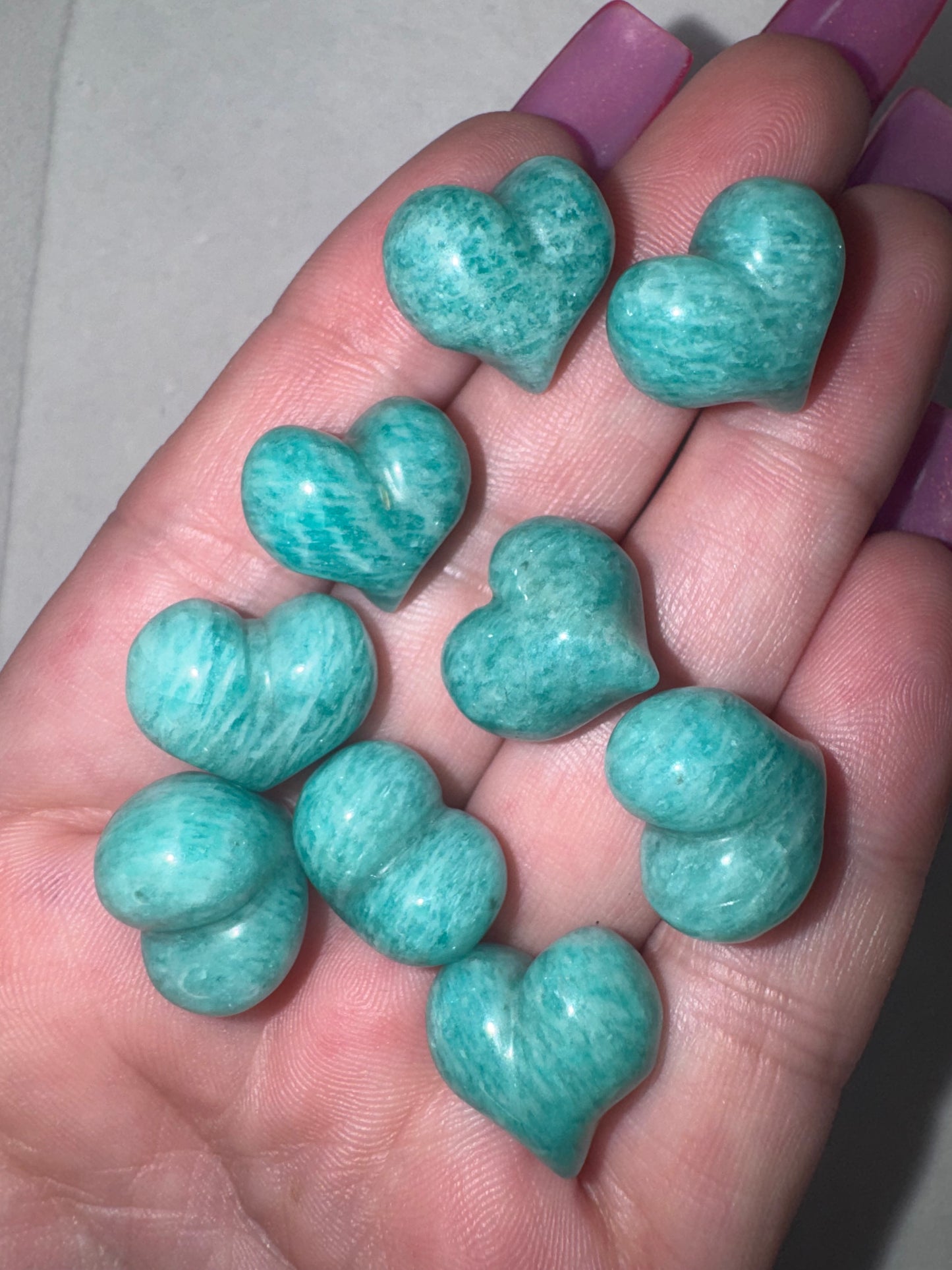 Amazonite Puffy Heart Mini