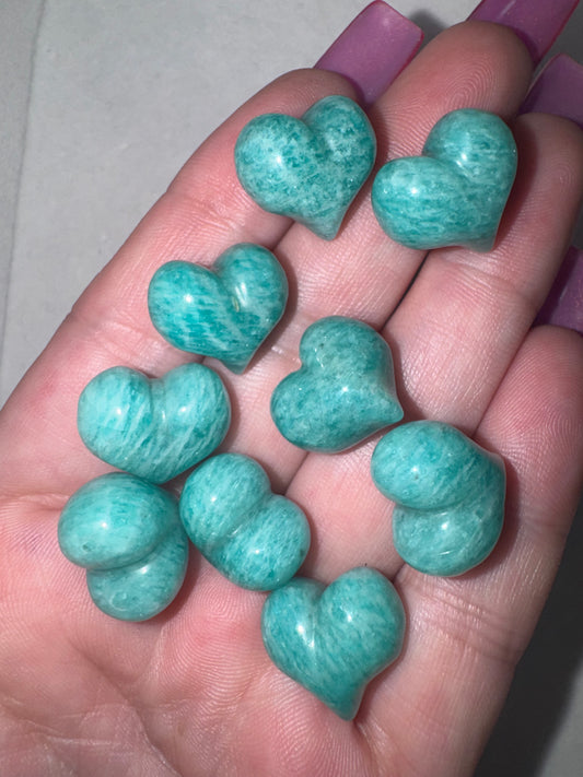 Amazonite Puffy Heart Mini