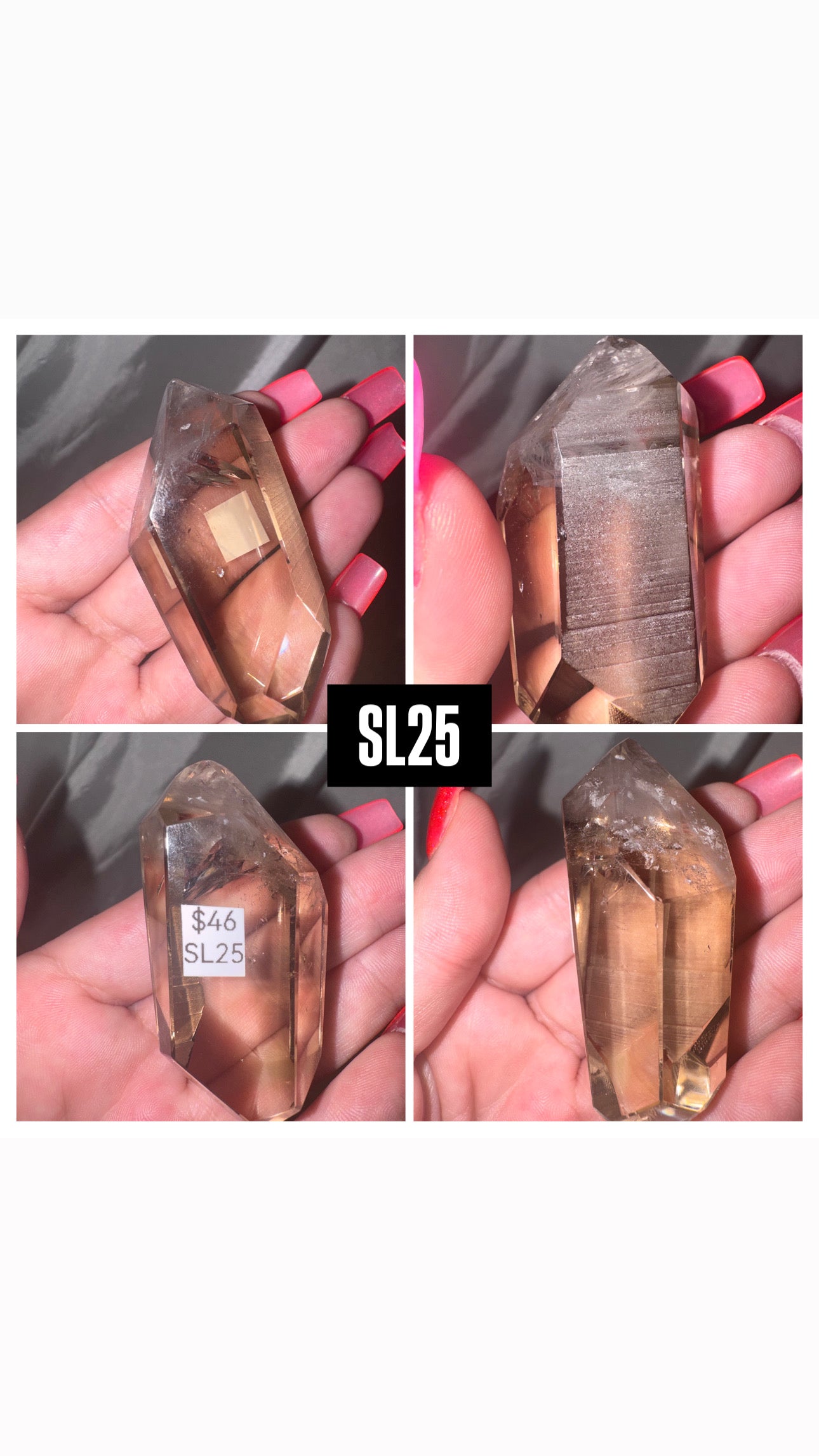 Smoky Lemurian AAA Semi Polished Point