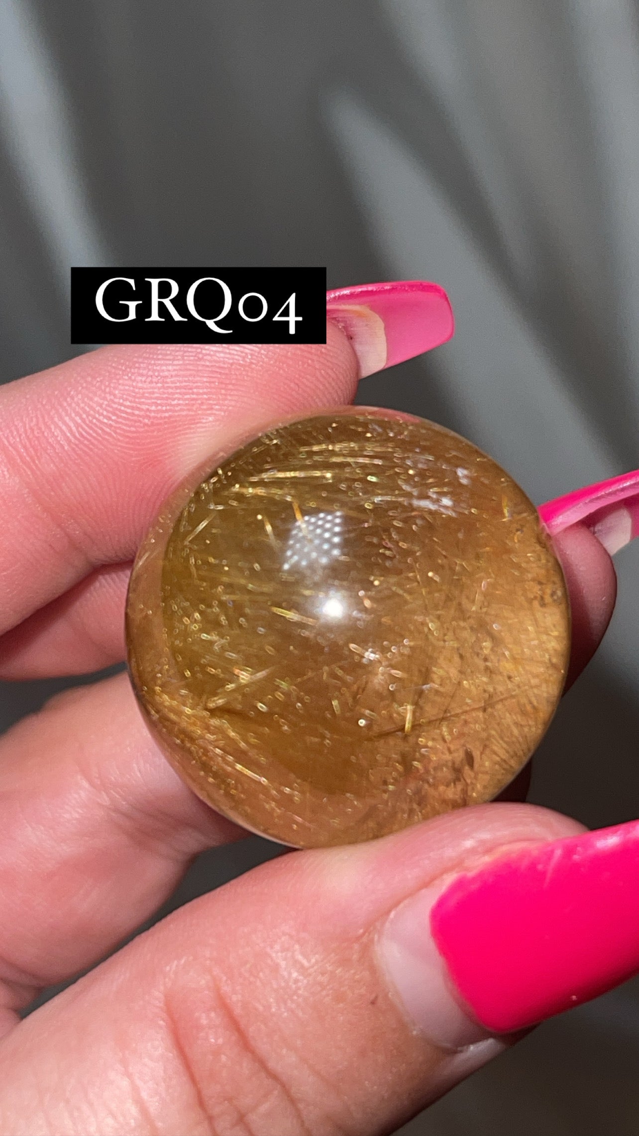 Gold Rutile Quartz AAA Sphere